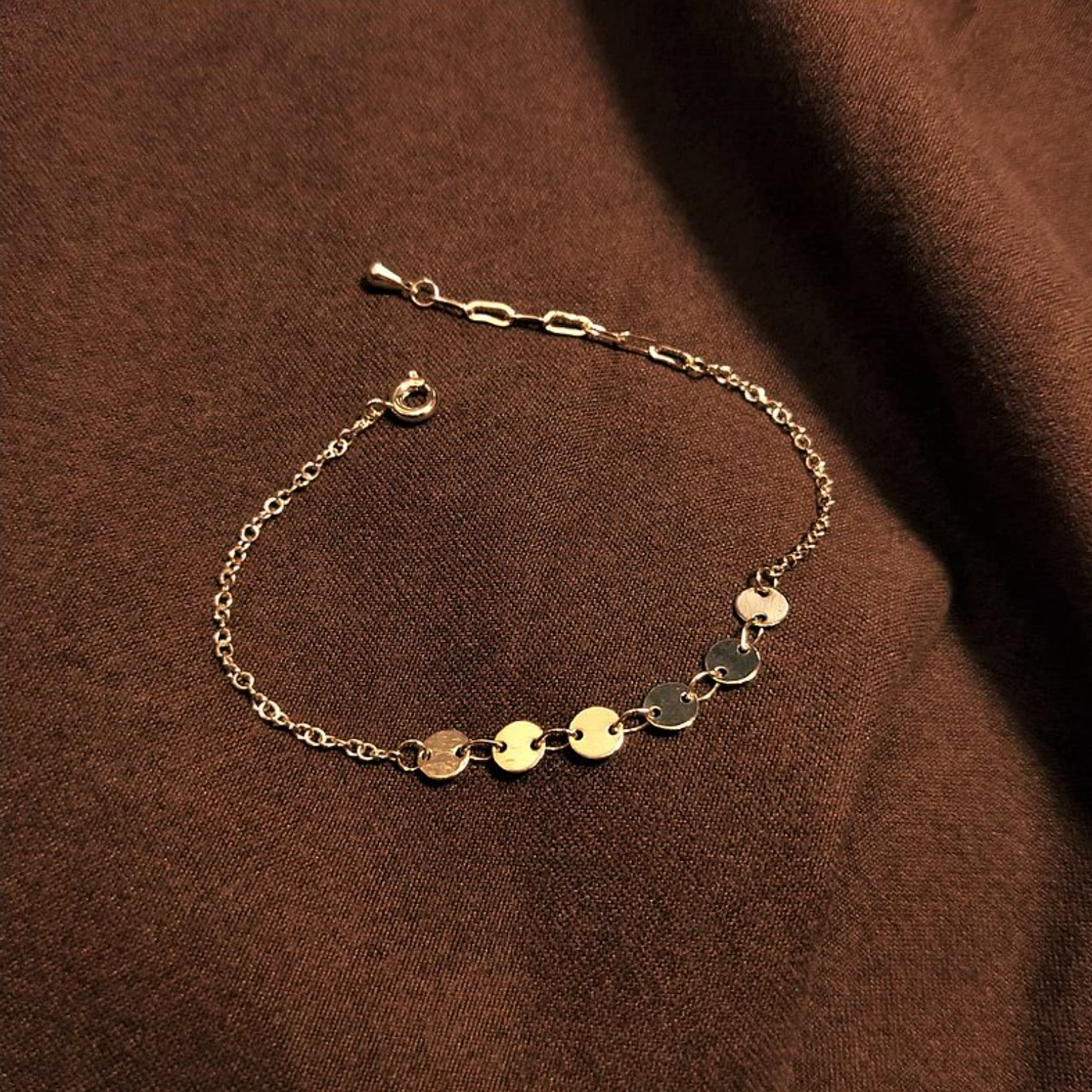 │簡約│小圓片 • 手鍊 • 14K注金 • 14kgf