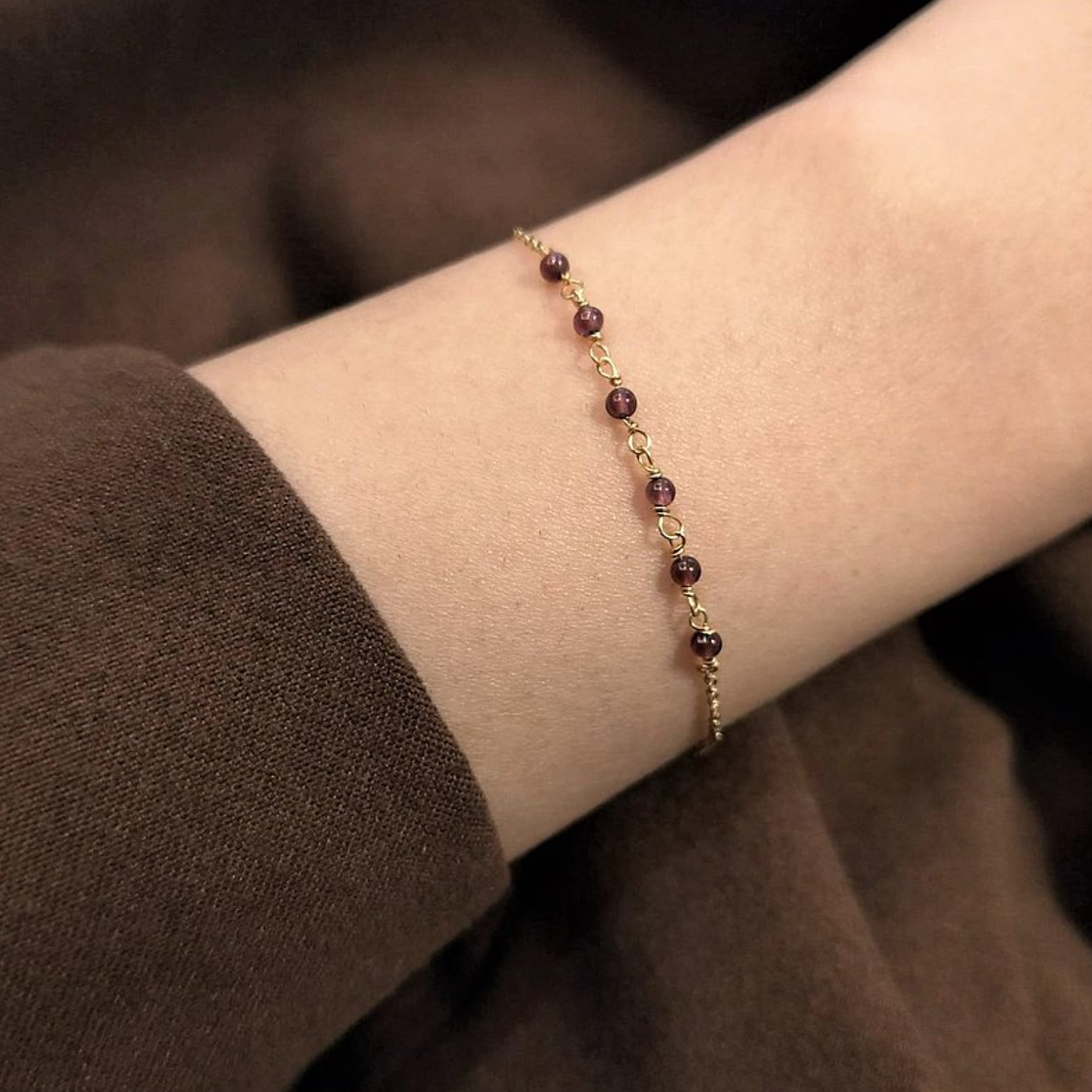 │輕奢│法式浪漫 • 石榴 • 手鍊 • 美國14K注金 • 14kgf