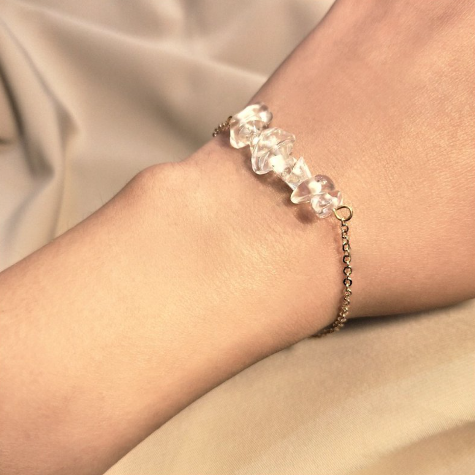 │輕奢│不規則白水晶 • 14K注金 • 14kgf • 設計師原創