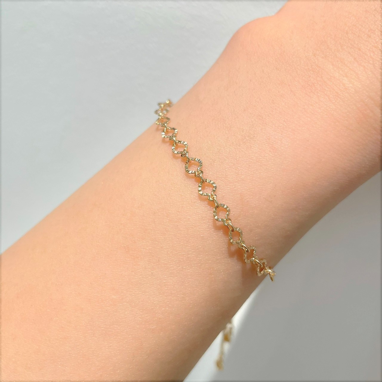 │日常│桃心鍊 • 14kgf • 手鍊 • 可調式手鍊 • 注金