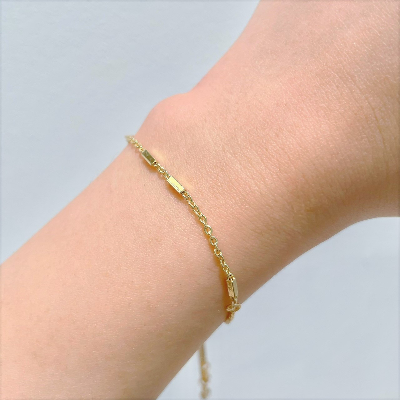 │日常│簡約方塊 • 14kgf • 手鍊 • 可調式手鍊 • 注金