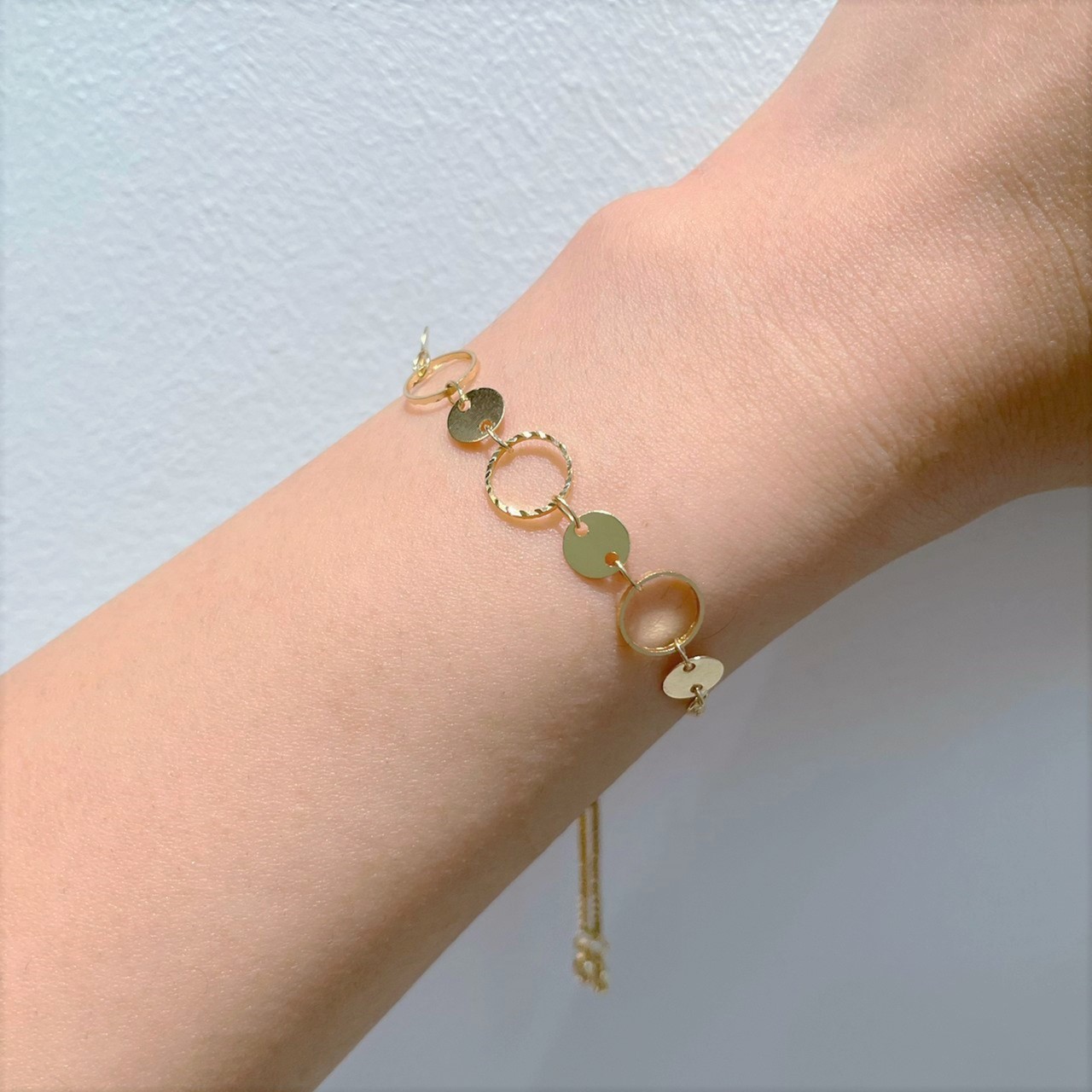 │日常│法式簍空 • 14kgf • 手鍊 • 可調式手鍊 • 注金