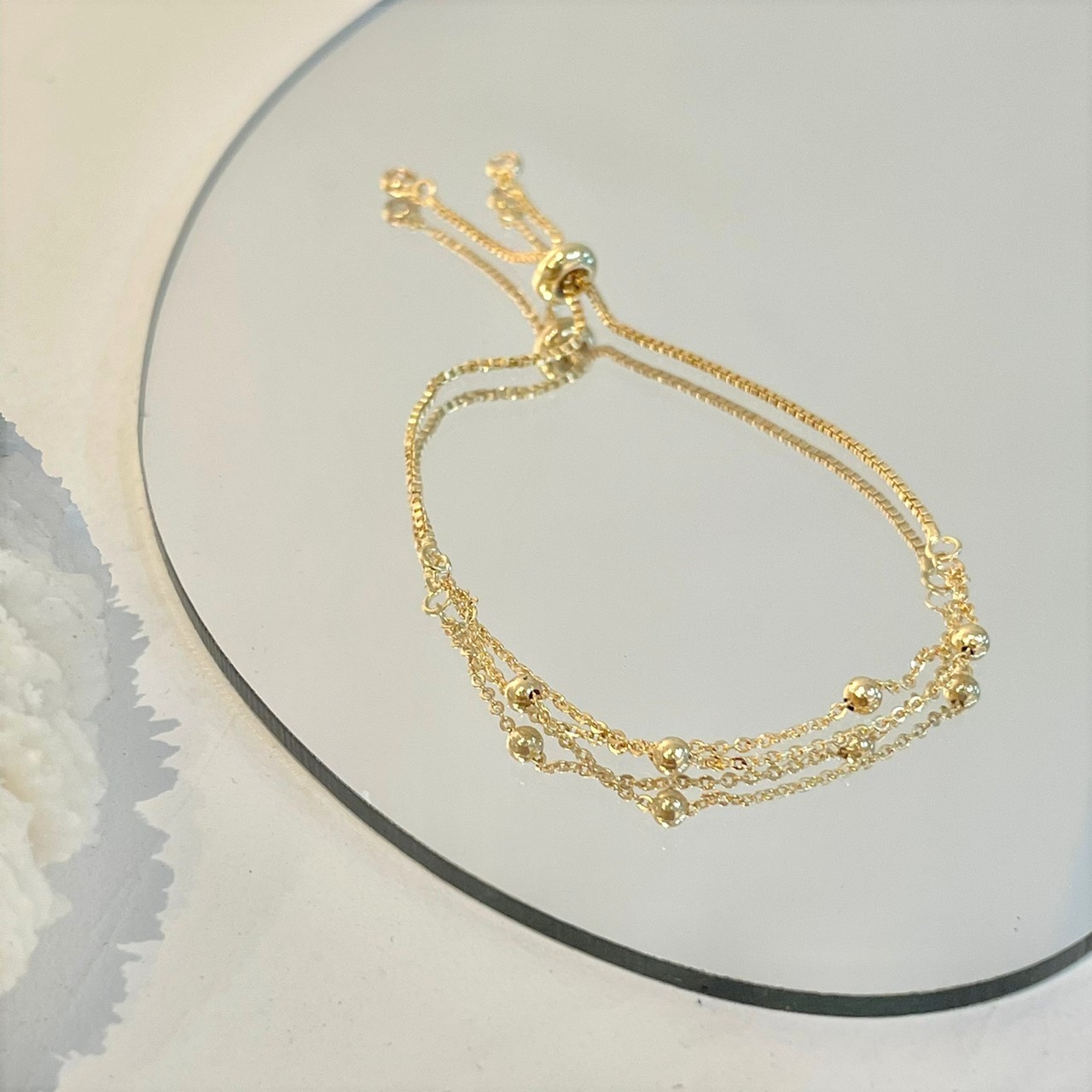 │日常│簡約金球 • 14kgf • 手鍊 • 可調式手鍊 • 注金