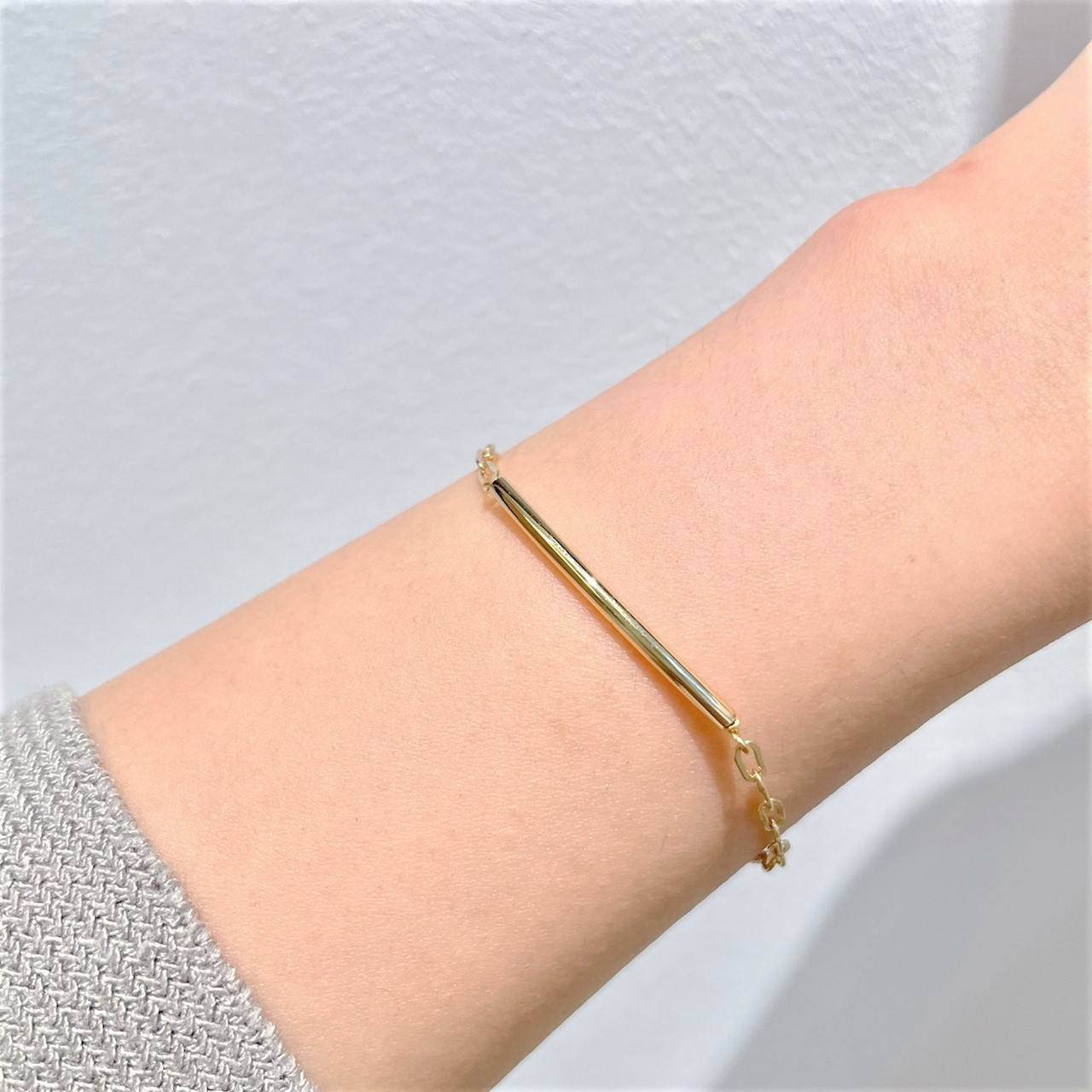 │日常│光面月牙 • 14kgf • 手鍊 • 可調式手鍊 • 注金