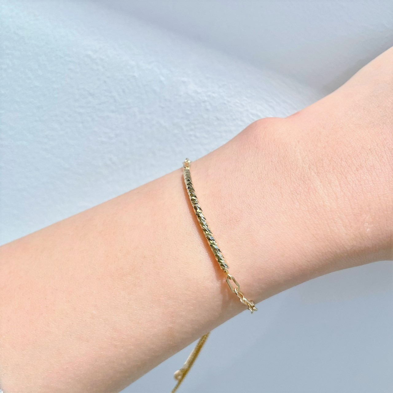 │日常│精緻雕紋 • 14kgf • 手鍊 • 可調式手鍊 • 注金