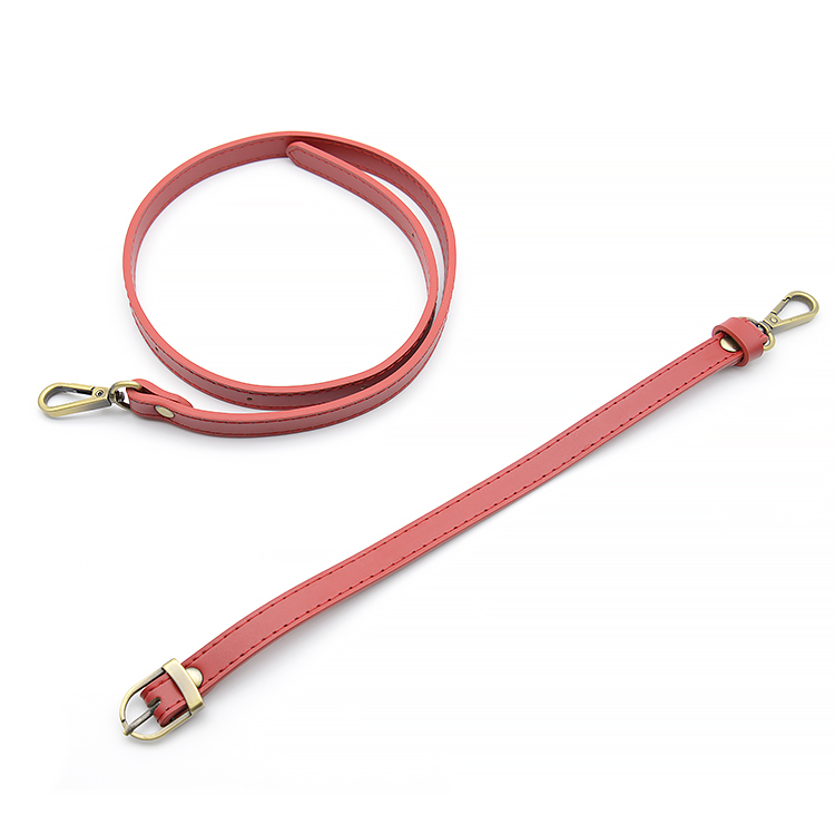 可調式真皮背帶【可肩背/斜背2用】/條_紅色+古銅扣頭