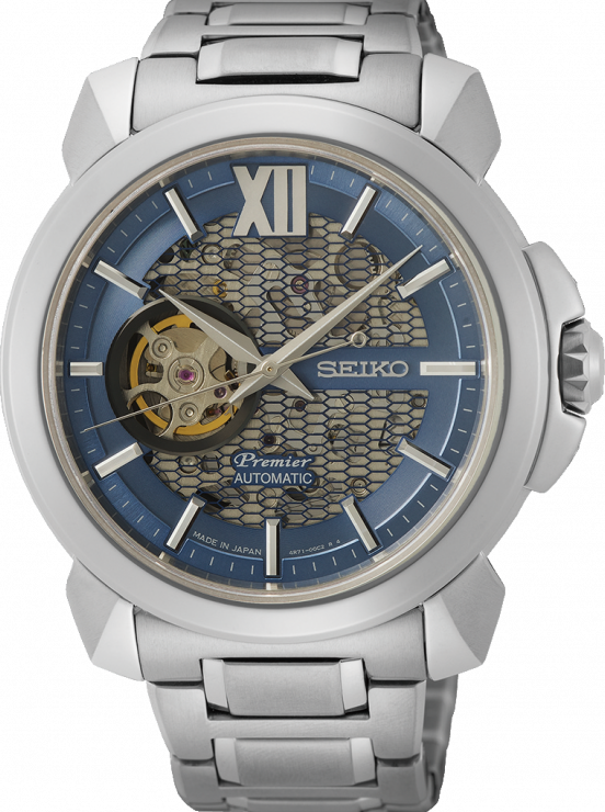 萬年鐘錶 - SEIKO Premier 簍空機械男錶  SSA435J1 / 4R71-00C0N  錶徑43MM