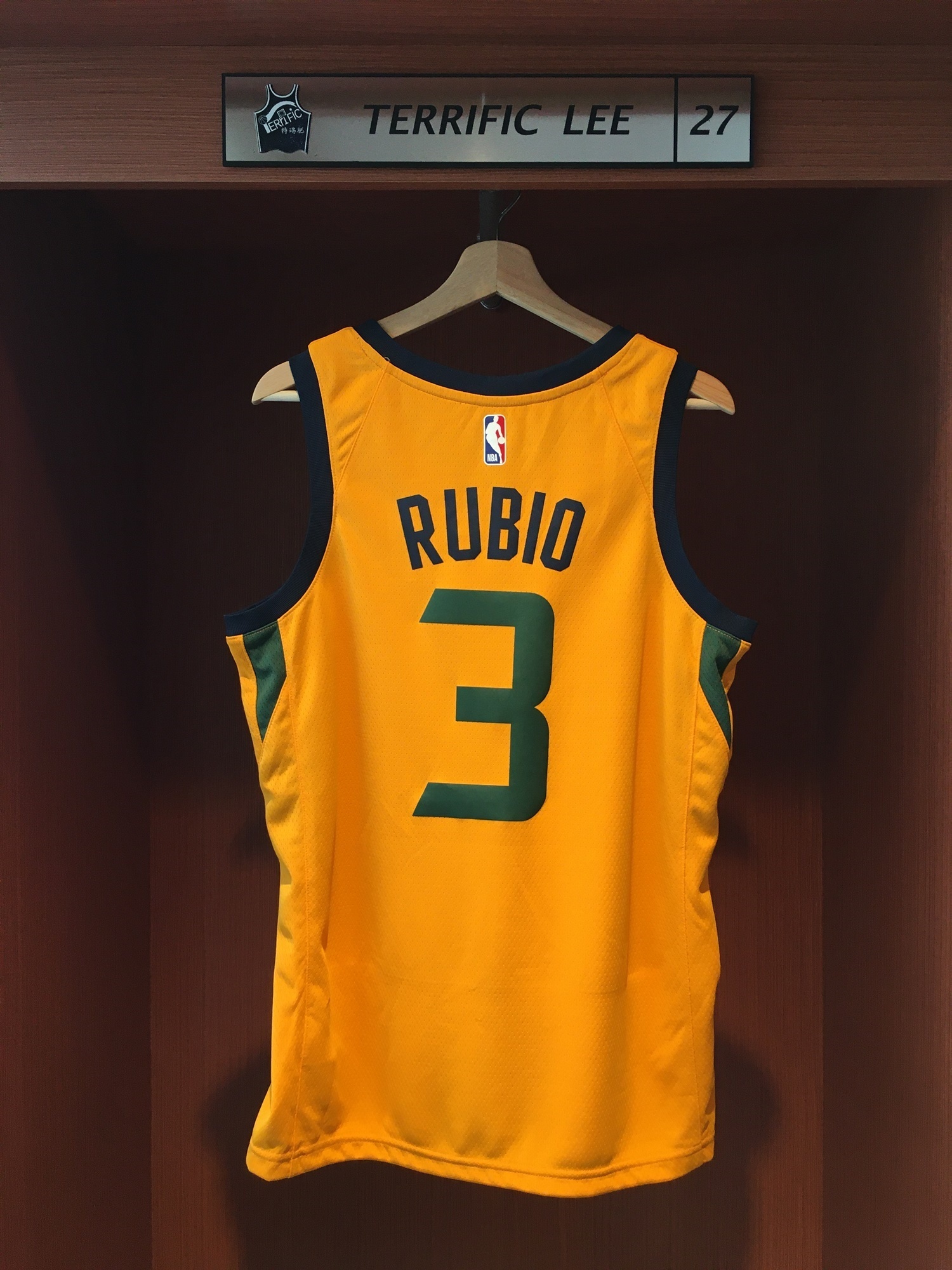 NBA球衣 Ricky Rubio 猶他爵士黃 Statement Nike Swingman 球迷版 含贊助商標 熱轉印 全新