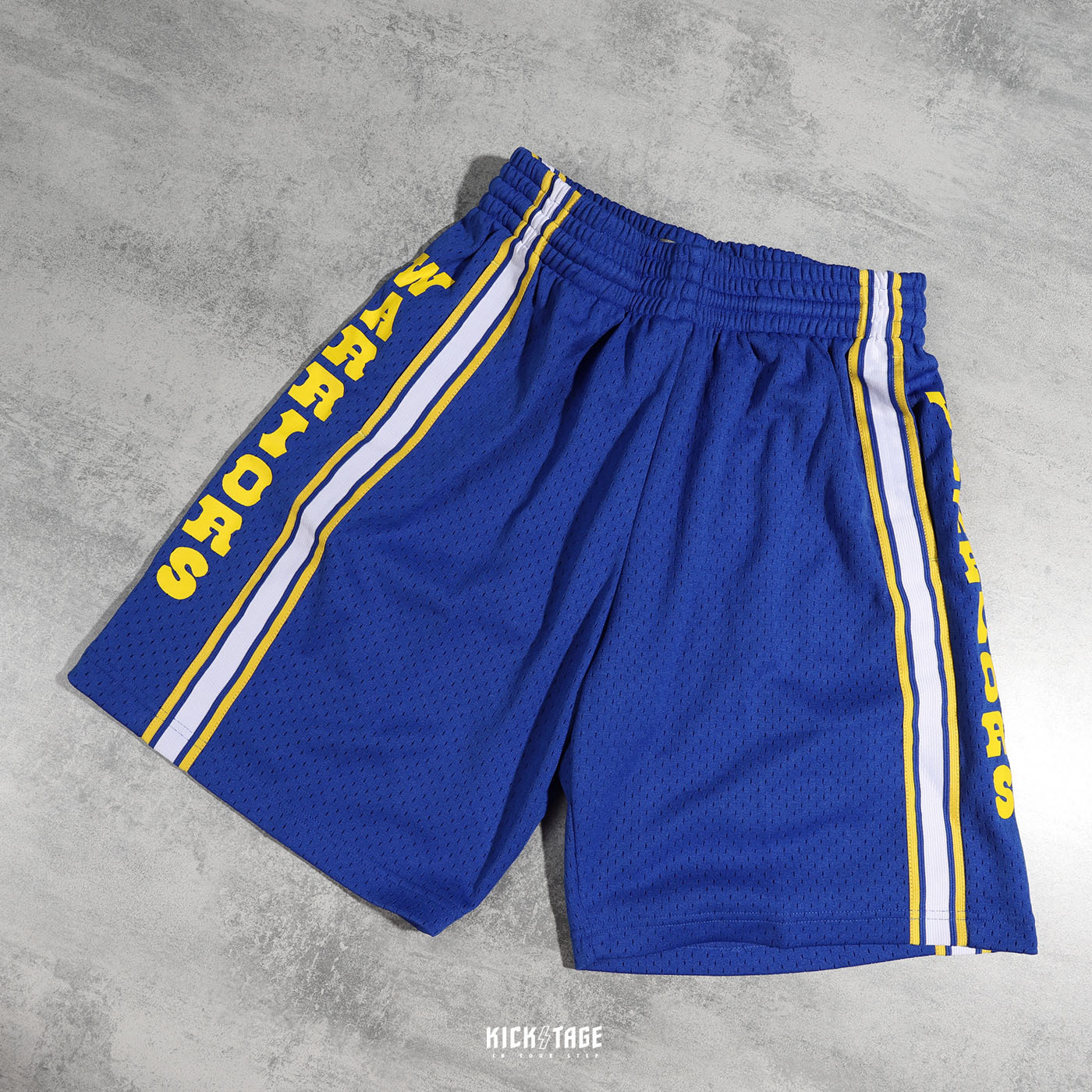 [ 6折售出無退換 ] Mitchell & Ness M&N NBA SWINGMAN SHORT CURRY  金州勇士 藍黃 81-82【MNSWS-G214DR】