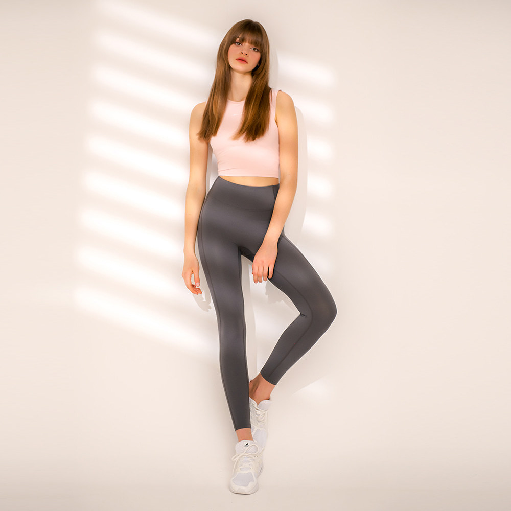 Front2Line FPK089 高腰九分緊身褲（鐵灰色）