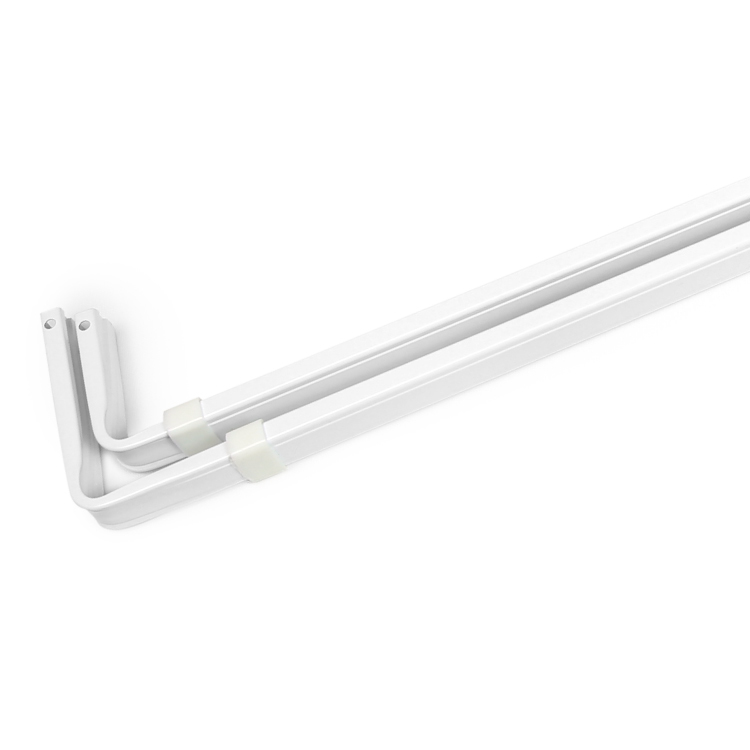 ㄇ型│方桿│雙層│伸縮桿│3尺寸│白色