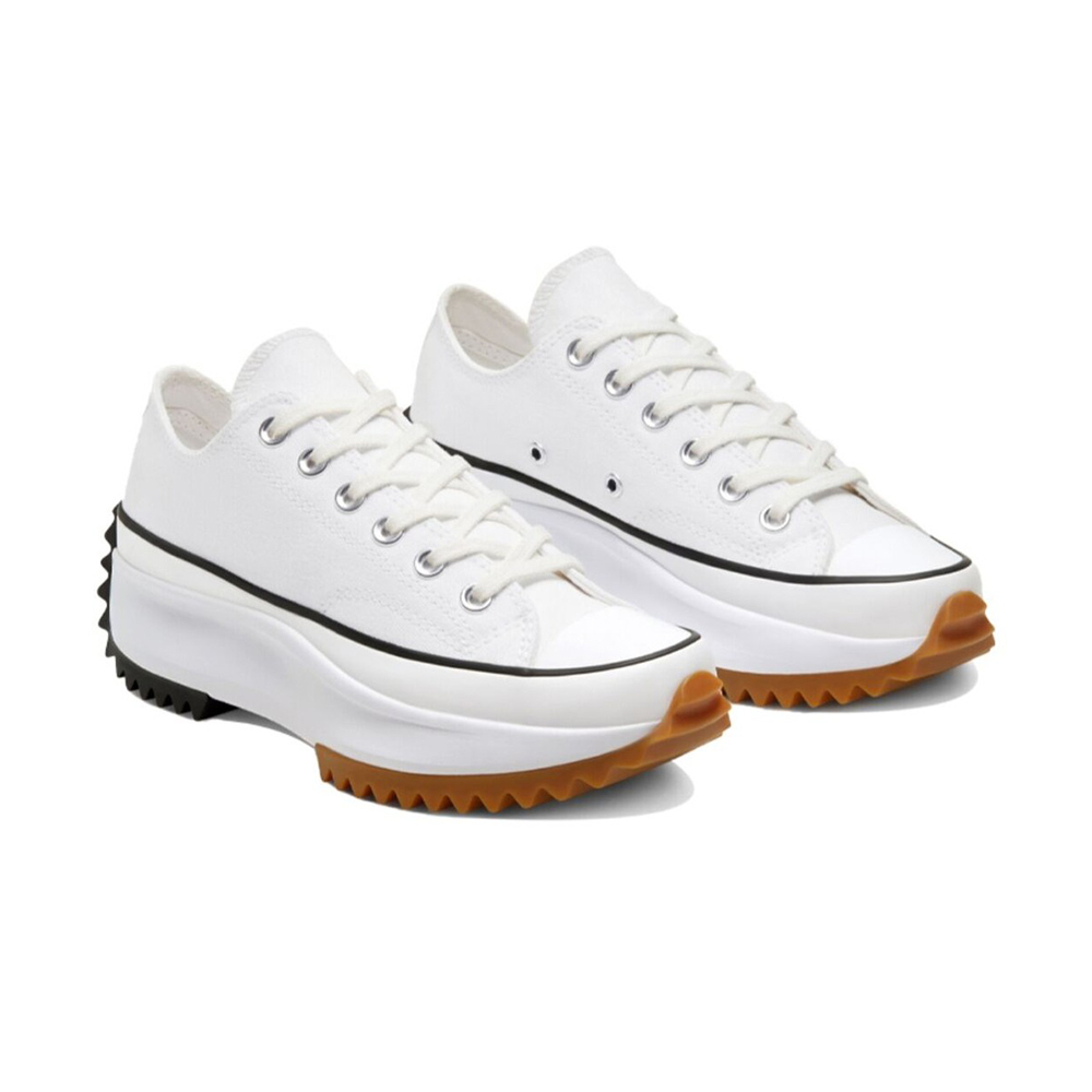 Converse Run Star Hike Low 男女 白 低筒 平民版 鋸齒 厚底 休閒鞋 168817C