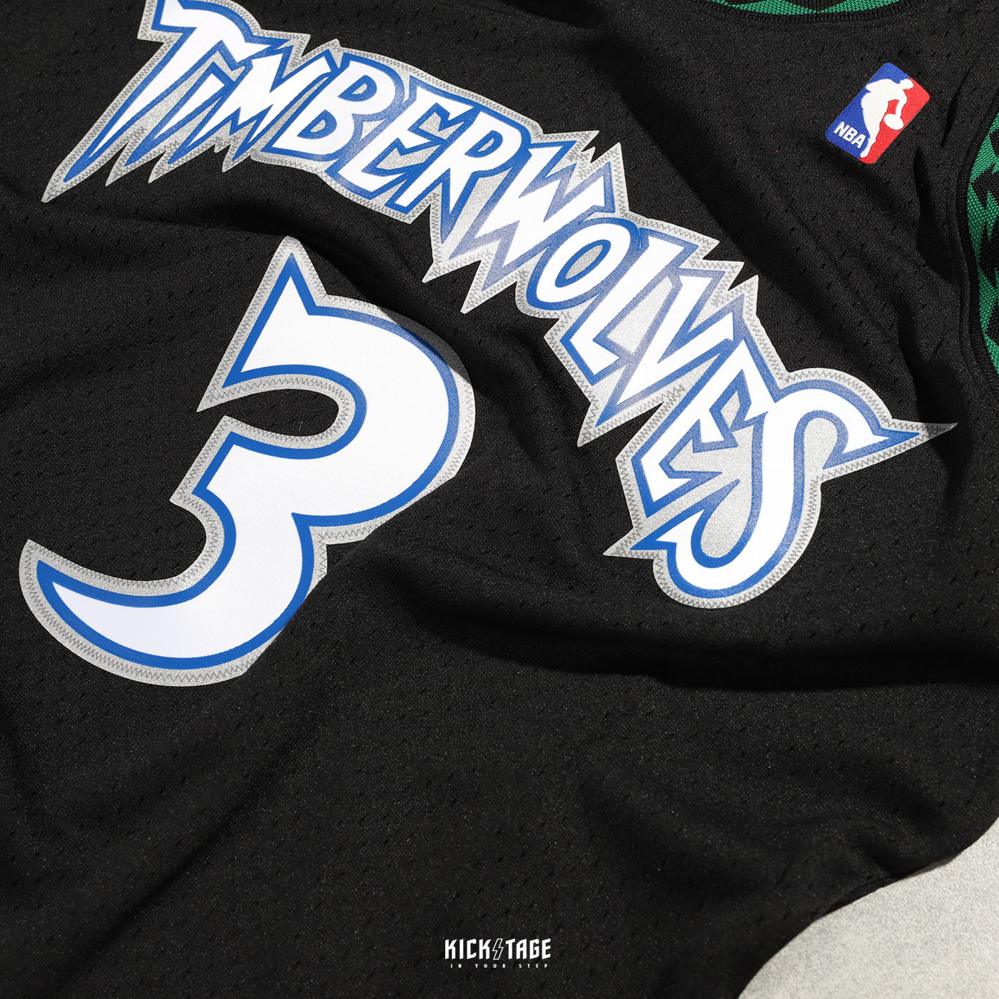 Mitchell & Ness M&N NBA Stephon Marbury 黑色 灰狼 3 球衣 球迷版 板凳【MNSWJ-G290A】NKNBA
