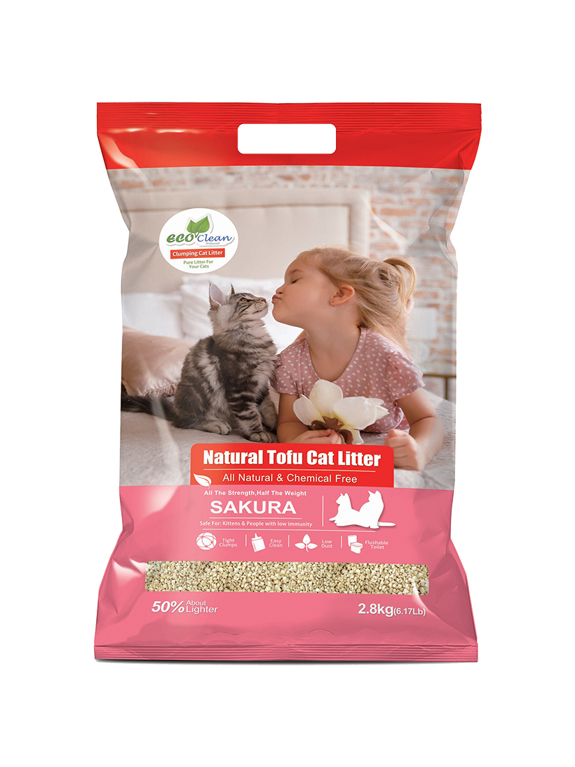 ECO艾可天然草本輕質型豆腐貓砂(2.8kg/6.17lbs)-櫻花-單包