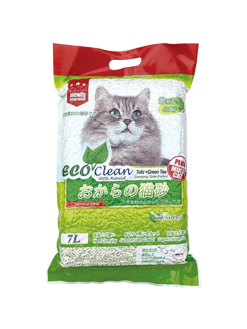 ECO艾可豆腐貓砂7L-綠茶-單包