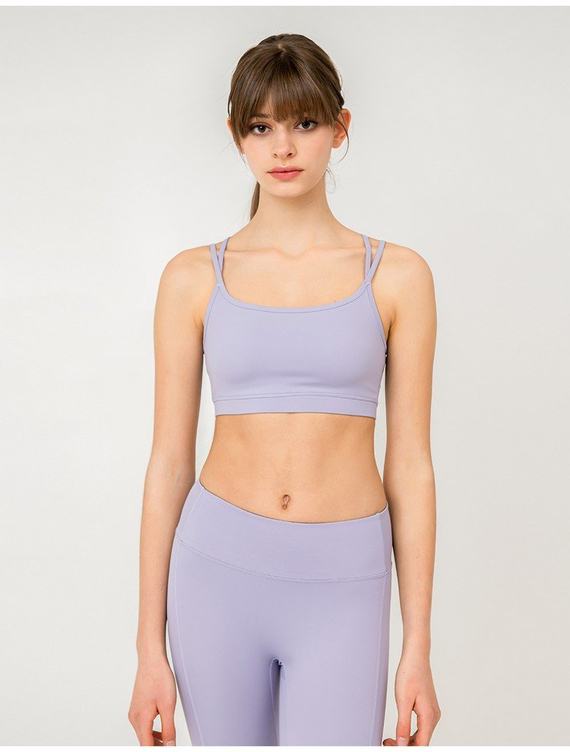 Front2Line 交叉肩帶運動內衣（薰衣紫）