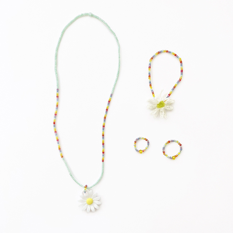 Candies 雛菊串珠飾品組合(藍)