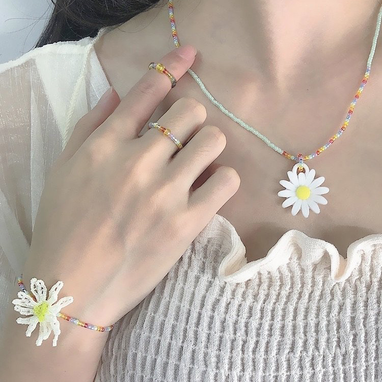 Candies 雛菊串珠飾品組合(藍)