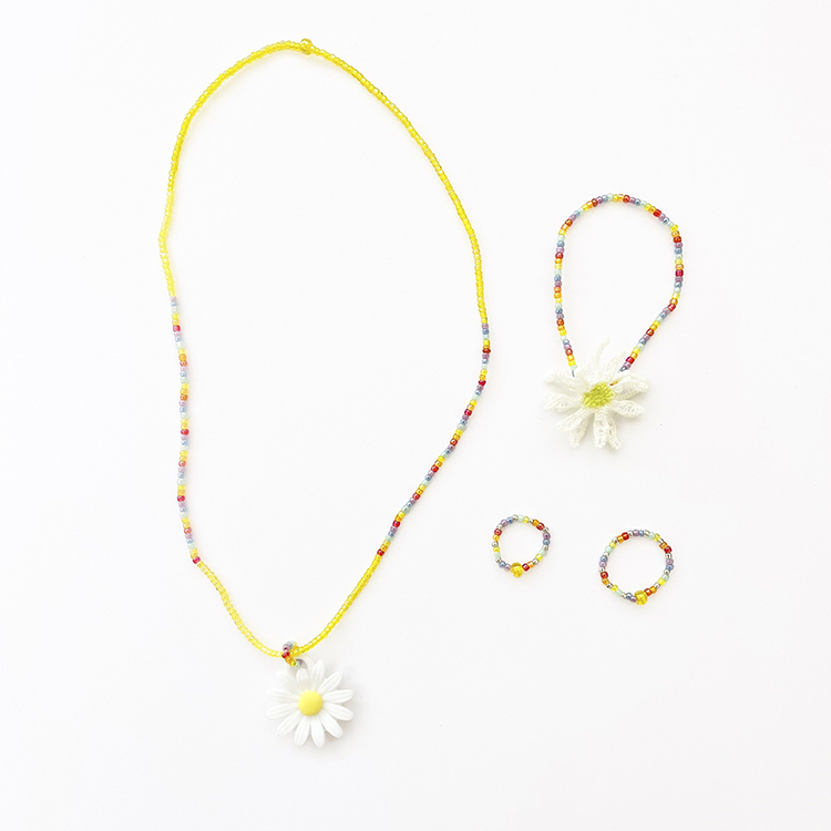 Candies 雛菊串珠飾品組合(黃)