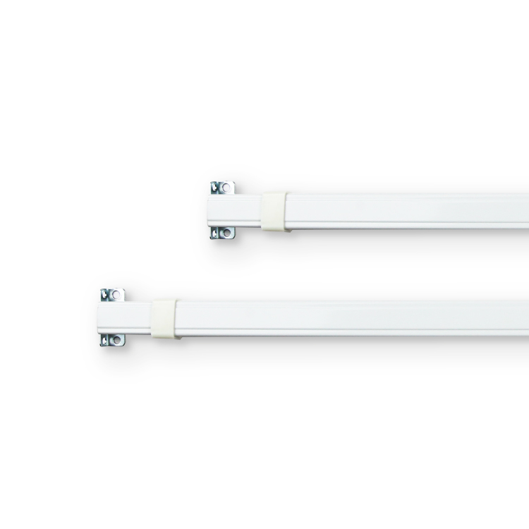 方桿│單層│伸縮桿│1尺寸│白色│二入組