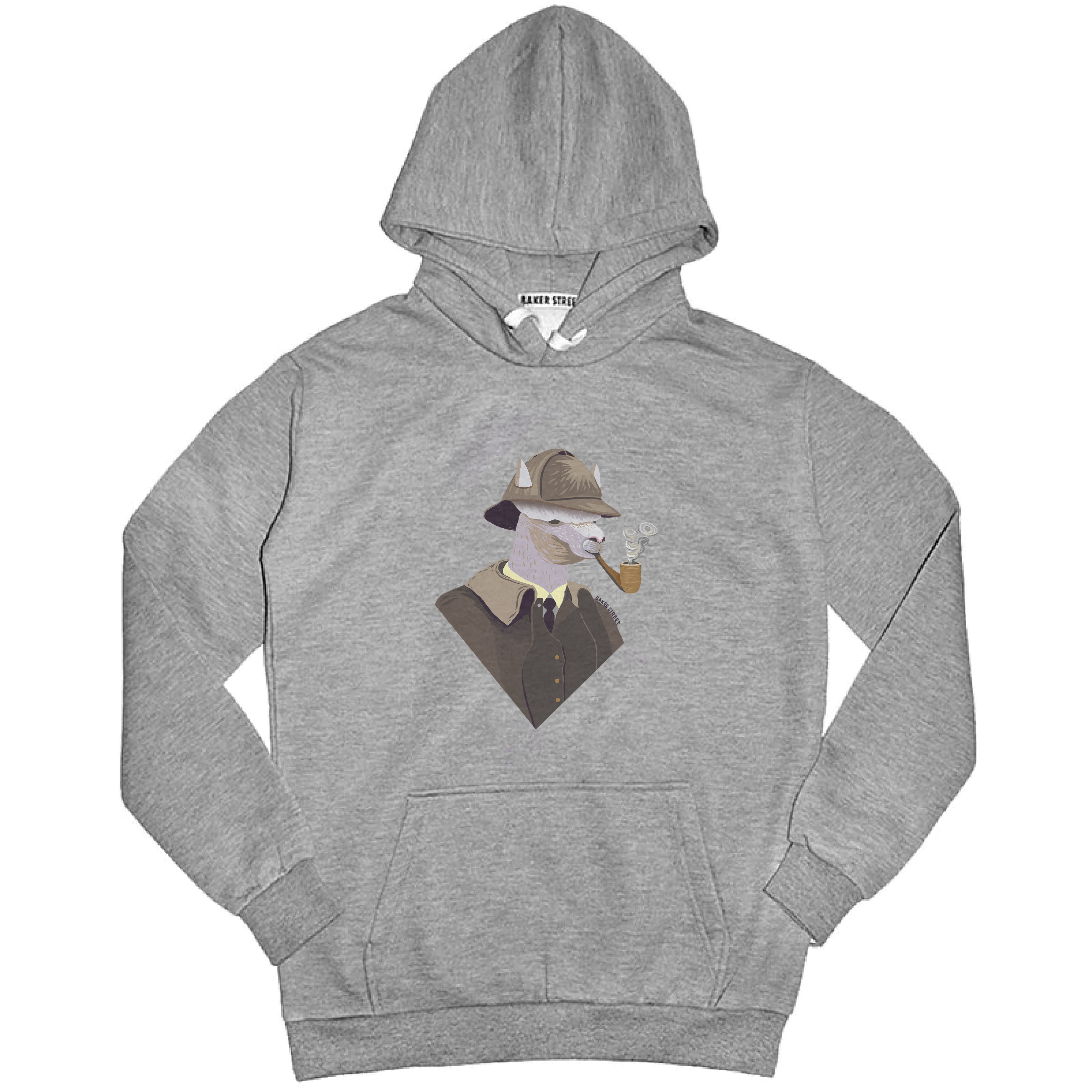 Sherlock Alpaca 偵探煙斗 高磅數長袖帽T