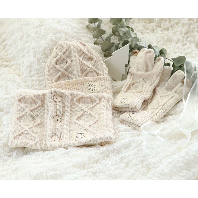 Sirotan 圍脖 毛帽 -經典米