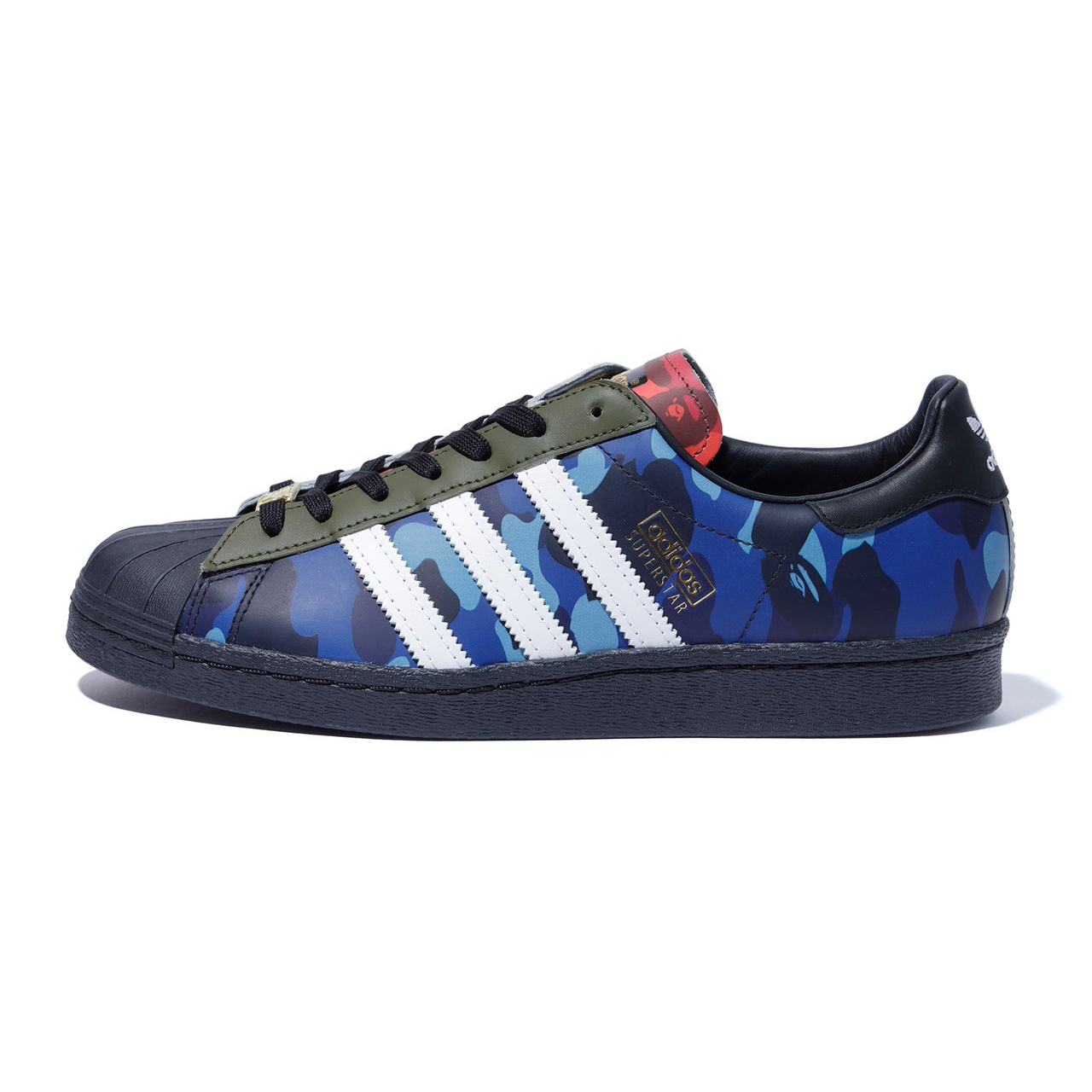 【 adidas SUPERSTAR 80S x Bape 限定聯名鞋款 - 三色迷彩 】