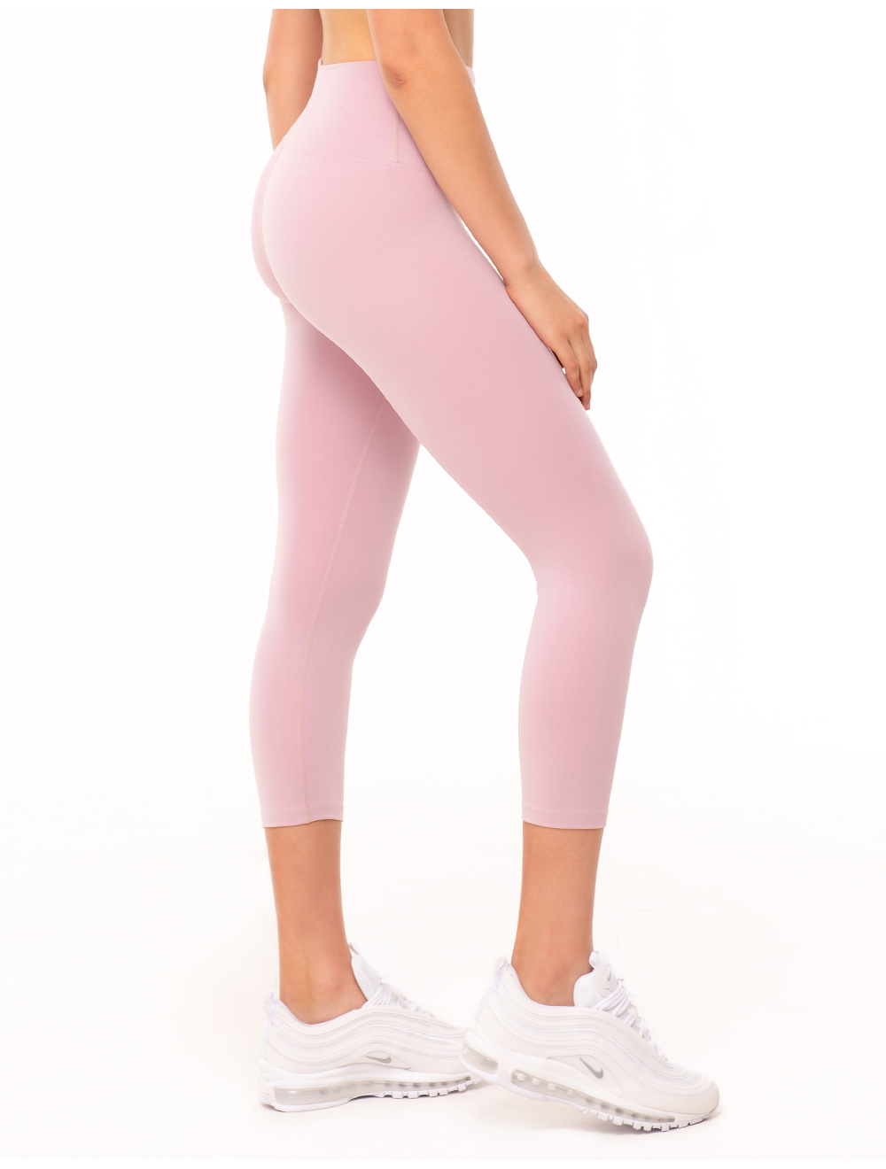 Front2Line FPK095 高腰七分緊身褲（淺粉）