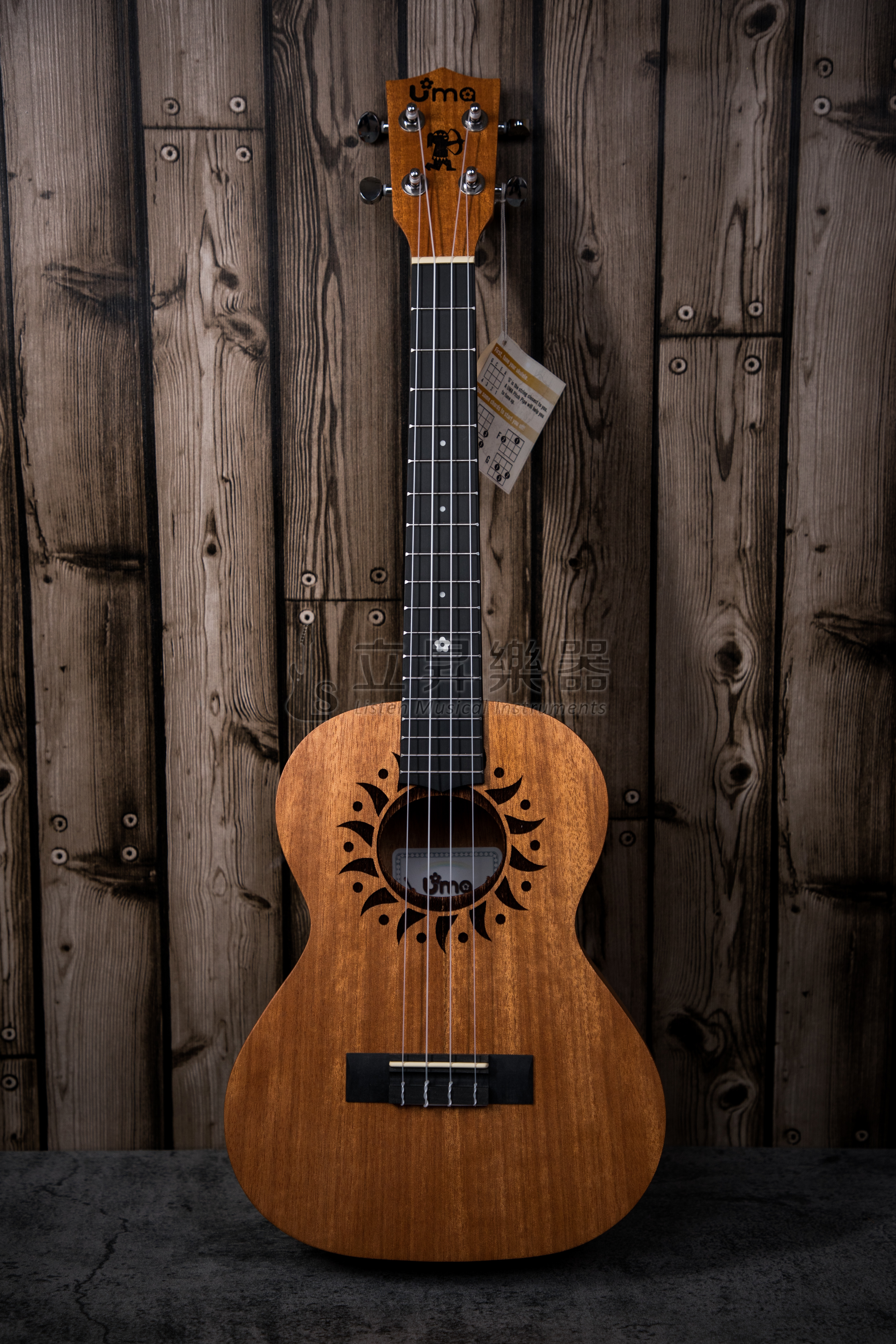 UMA VALI-ST 太陽圖騰 桃花心木面單 26吋 烏克麗麗【附原廠琴袋】