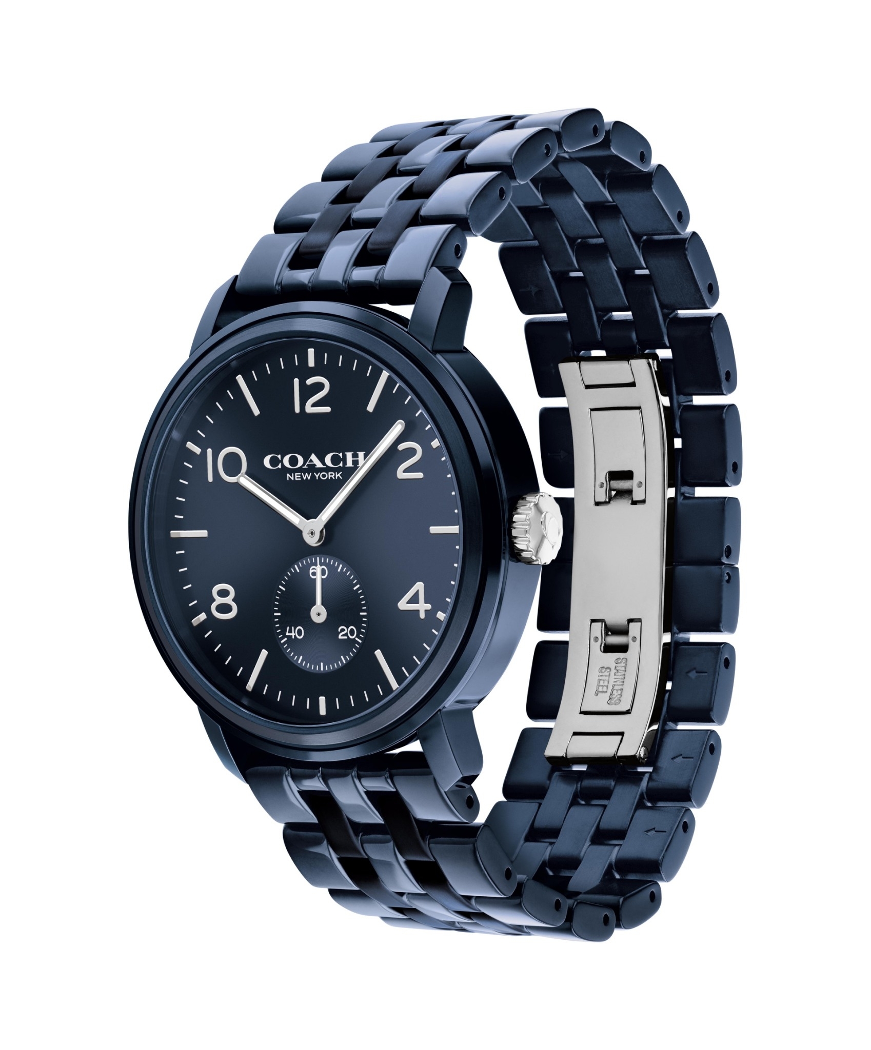 萬年鐘錶 - COACH錶  全黑三眼計時時尚男錶  14602535 錶徑42MM