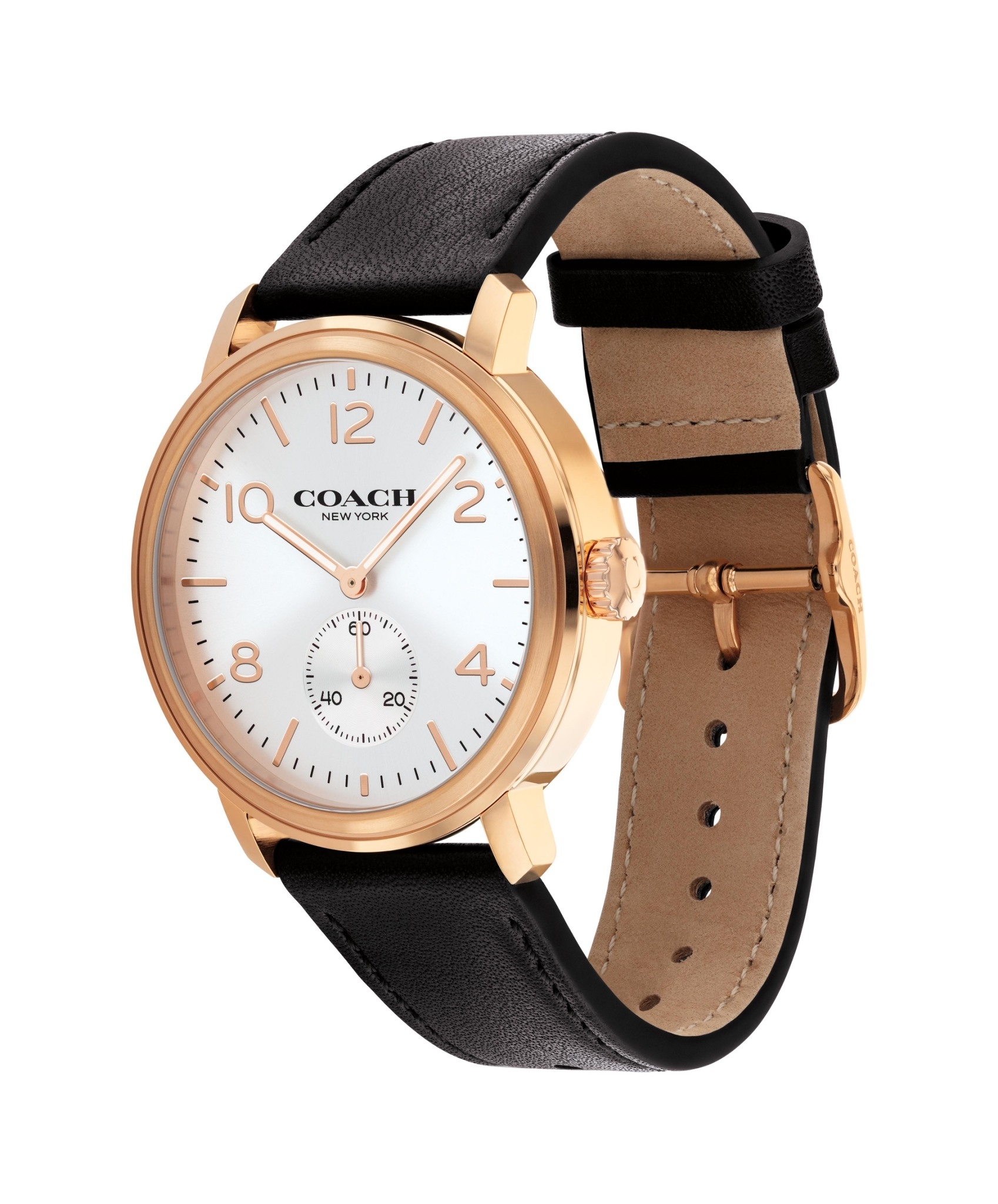萬年鐘錶 - COACH錶  皮革款紳士風格男錶  14602543  錶徑42MM