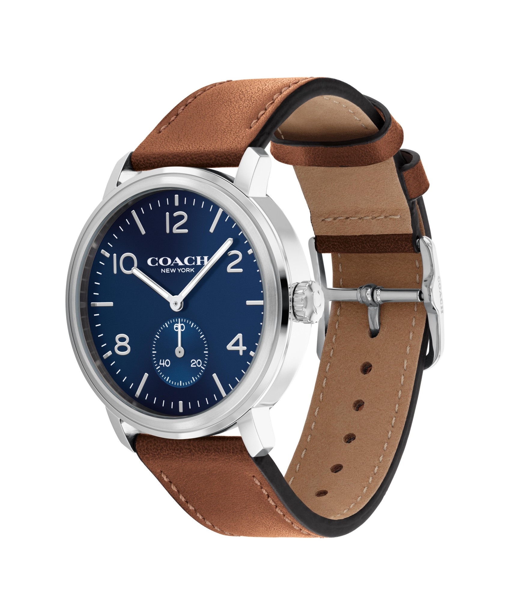 萬年鐘錶 - COACH錶  皮革款紳士風格男錶  14602546  錶徑42MM
