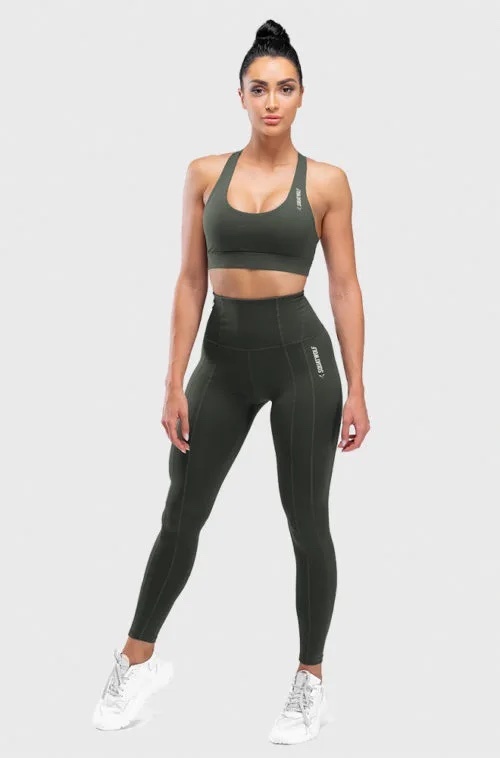 SQUATWOLF Warrior 高腰緊身褲（橄欖綠）