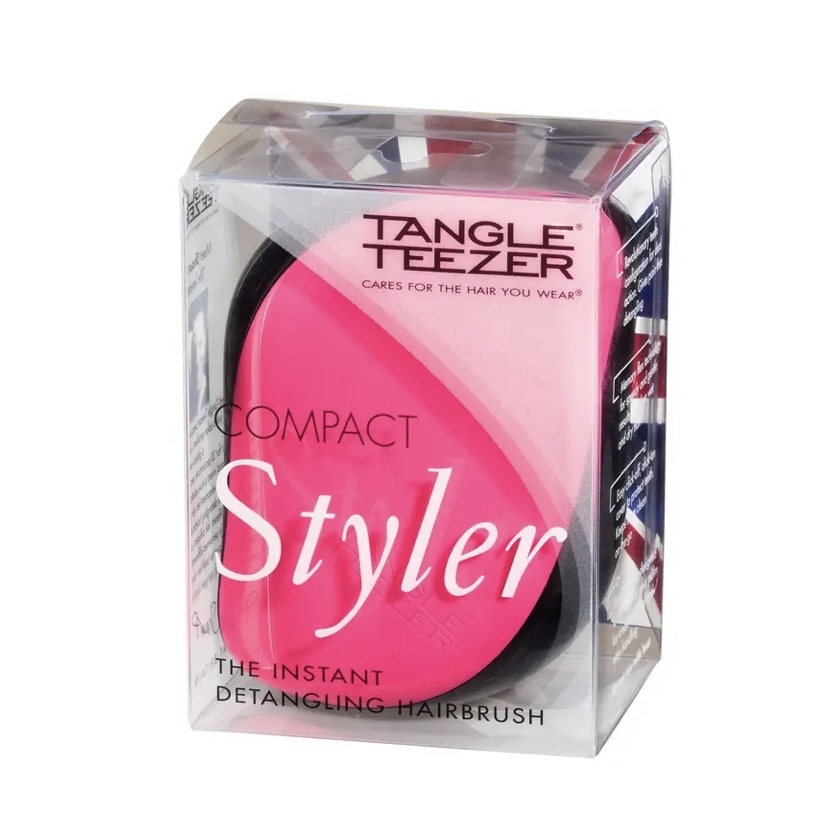 Tangle Teezer - 粉紅 x 黑 有蓋Compact款