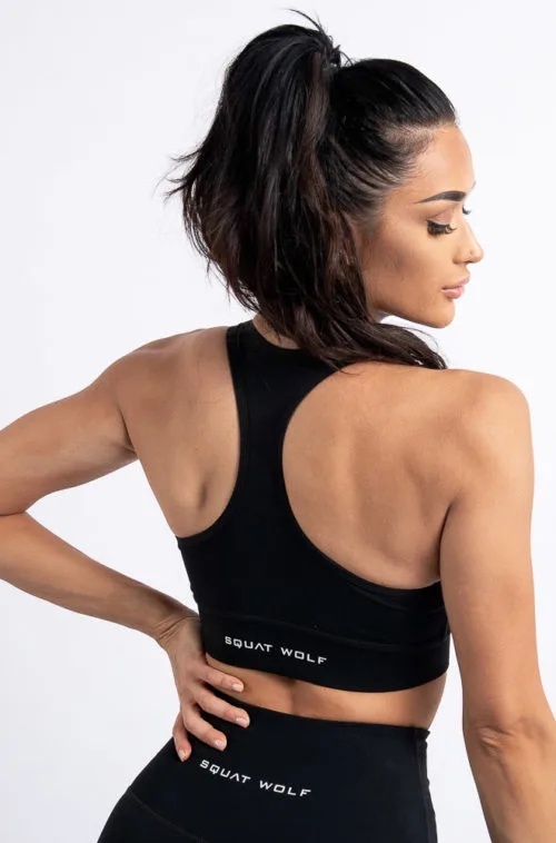 SQUATWOLF Hera 高強度支撐運動內衣（黑）