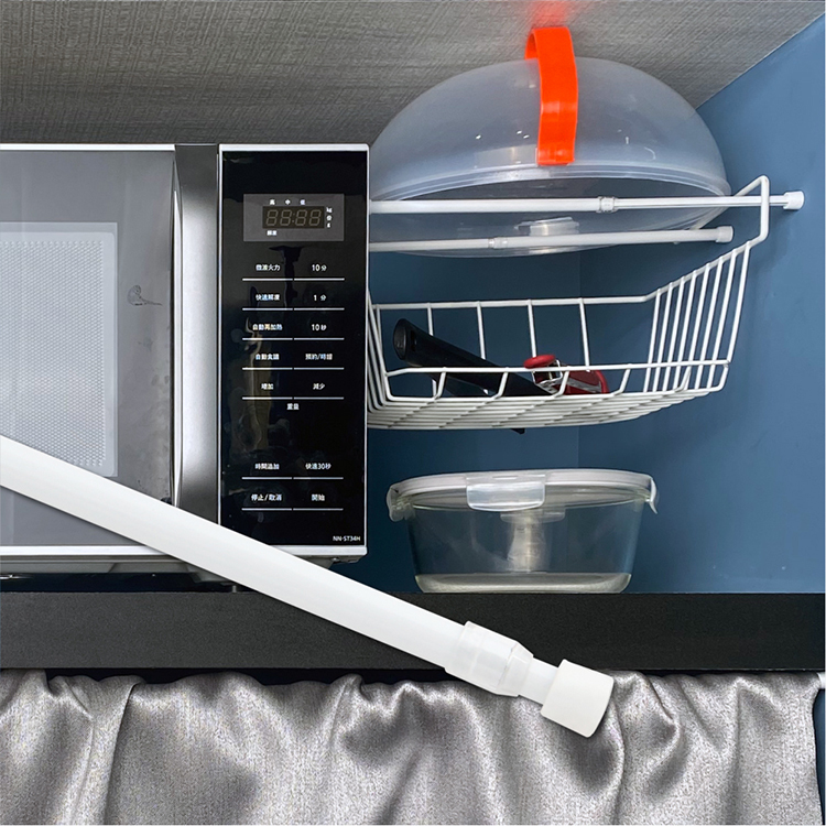 迷你│彈簧桿│伸縮桿│門簾桿│3尺寸│白色