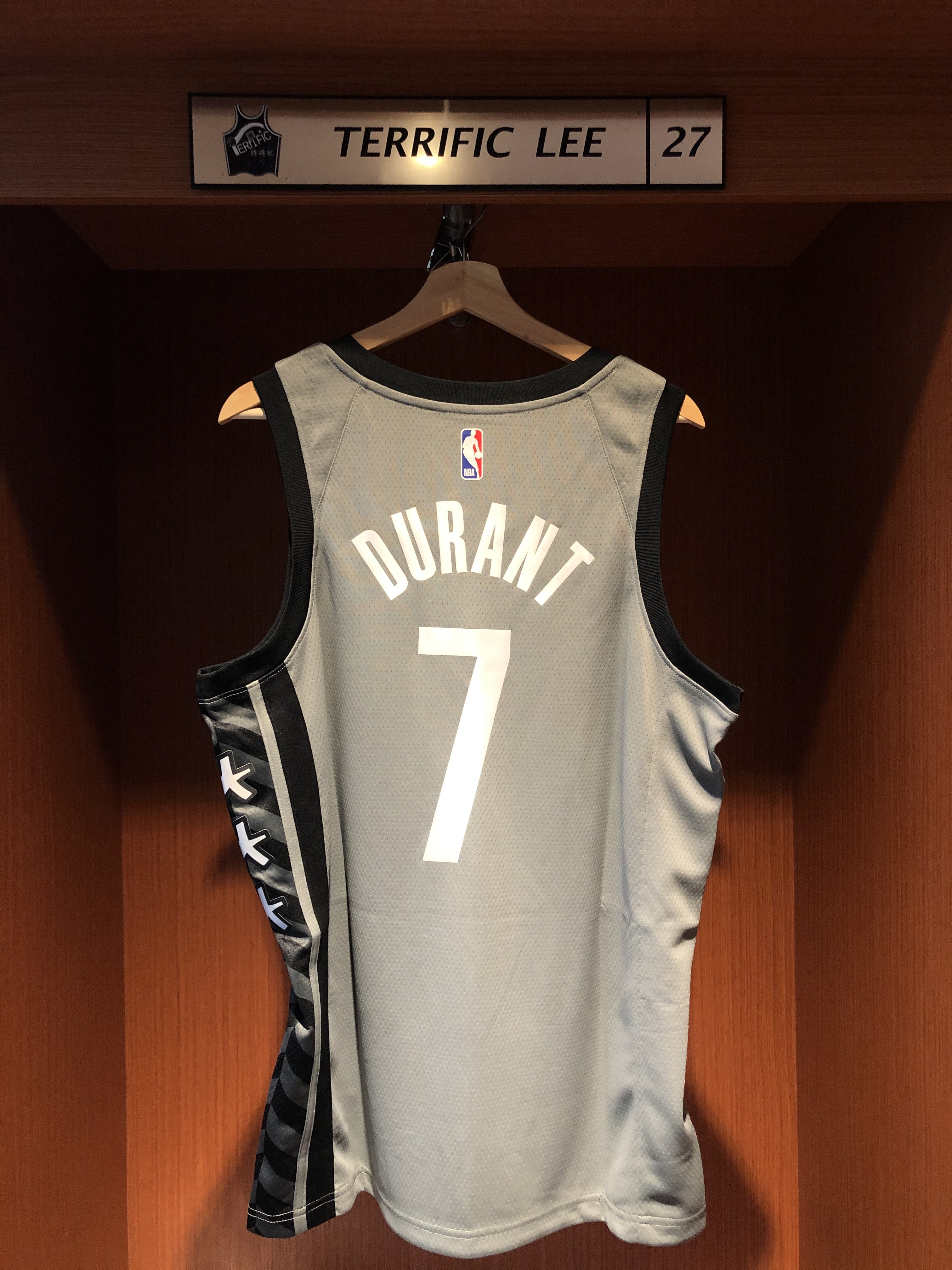 NBA球衣 Kevin Durant 布魯克林籃網灰星 Statement Nike Swingman 球迷版 熱轉印 全新