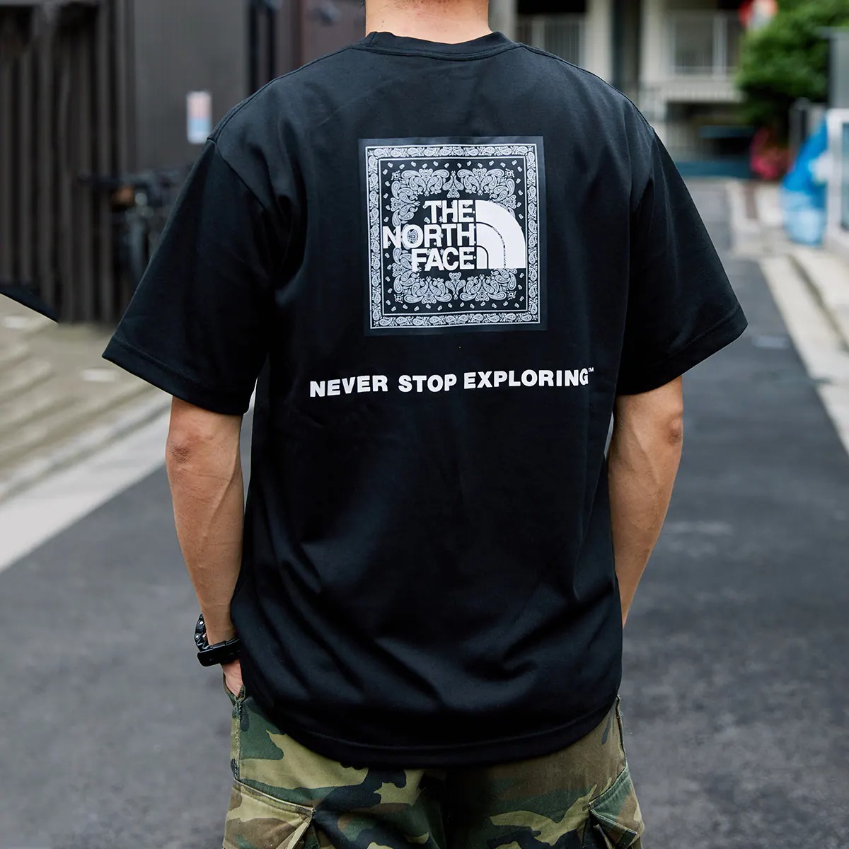 日版 Men's The North Face S/S Bandana Square Logo Tee [NT32349 / NT32446]