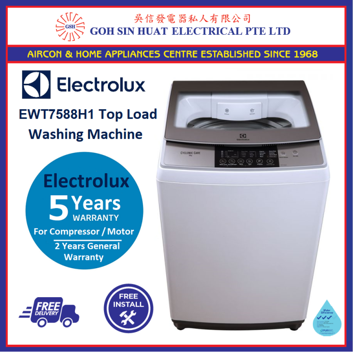 Electrolux EWT7588H1WB Cyclonic Care Top Load Washer