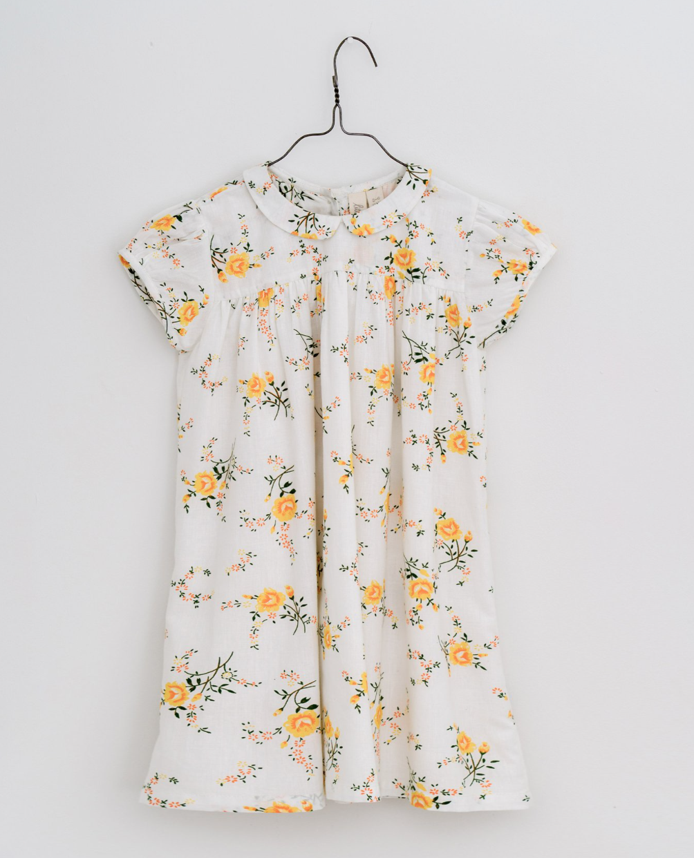 LITTLE COTTON CLOTHES - Hera Dress Marigold Floral White