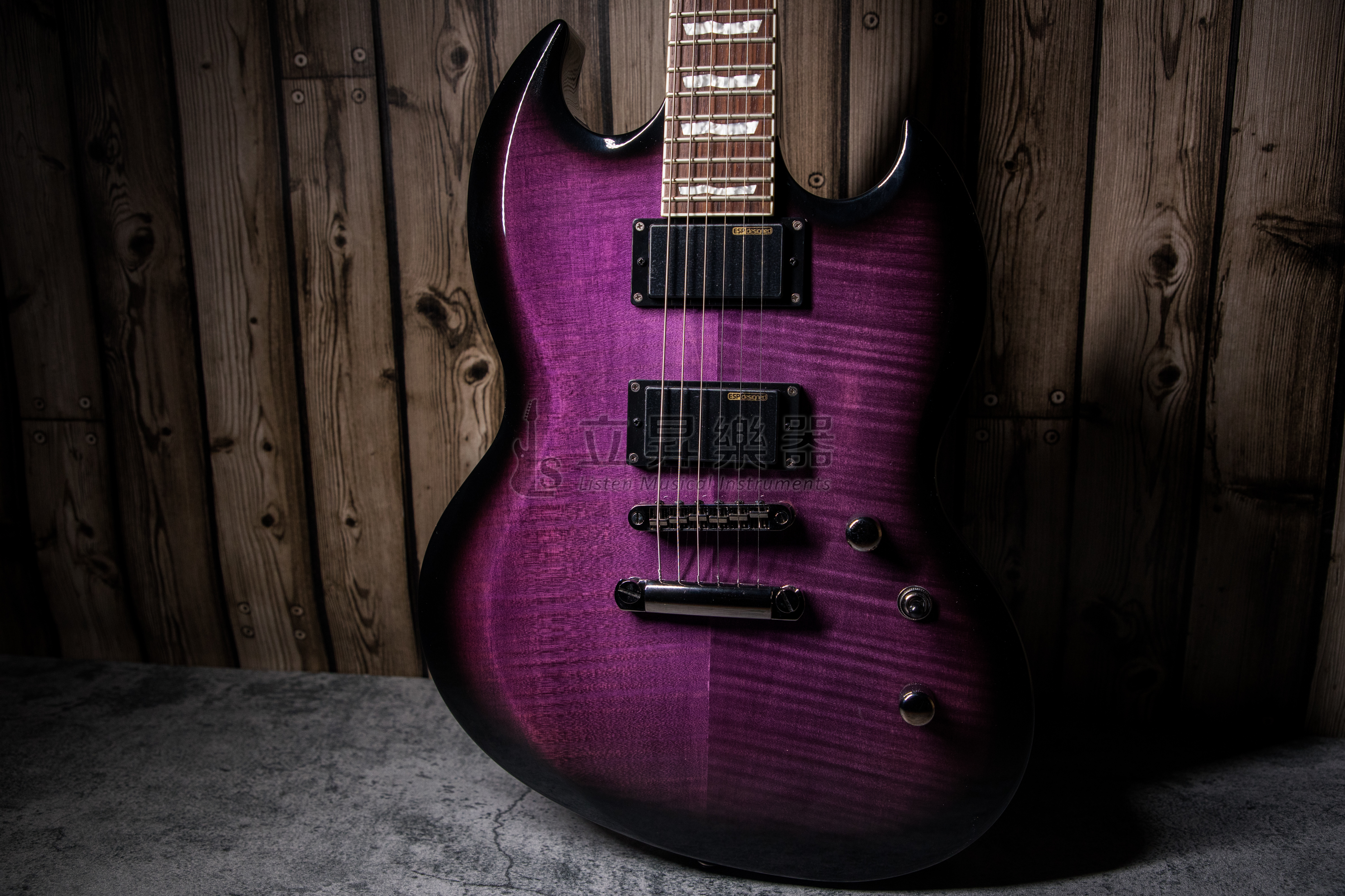 ESP ESP LTD VIPER-330FM 電吉他 紫色虎紋 主動式拾音器 第 3 張圖片｜三峽吉他 / Bass