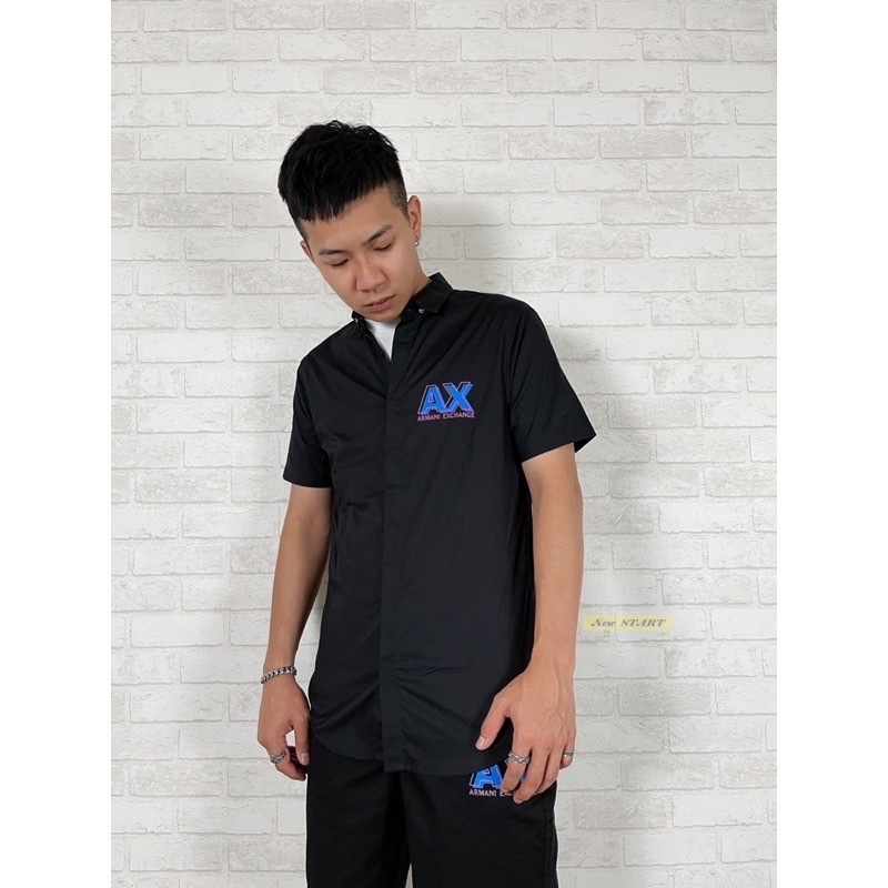 Armani Exchange AX 側邊字母Logo 短袖襯衫 套裝