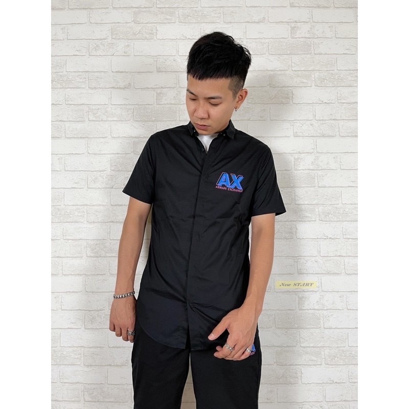 Armani Exchange AX 側邊字母Logo 短袖襯衫 套裝