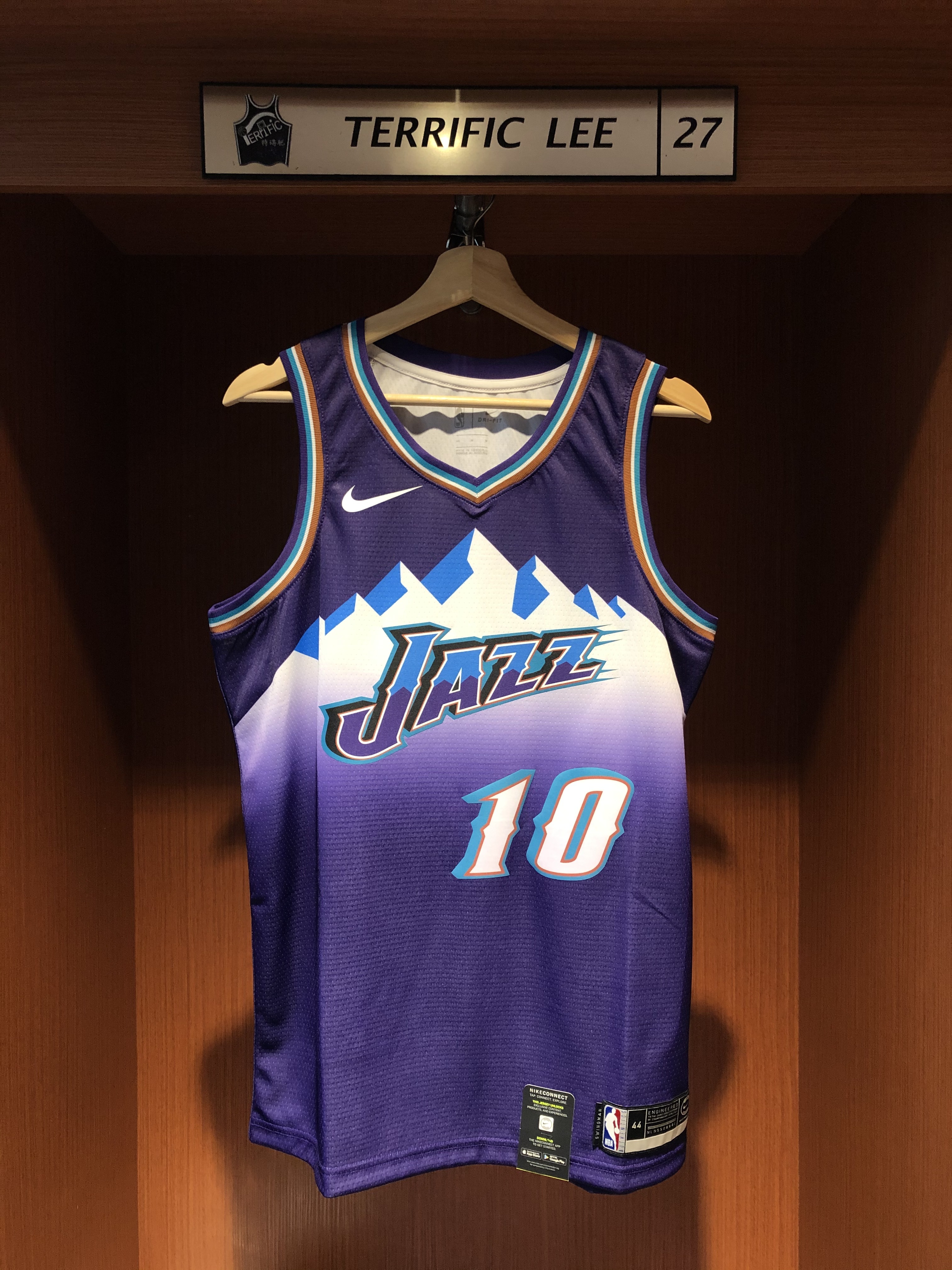 NBA球衣 Mike Conley 猶他爵士復古 紫冰山 HWC Nike Swingman 球迷版 熱轉印 全新