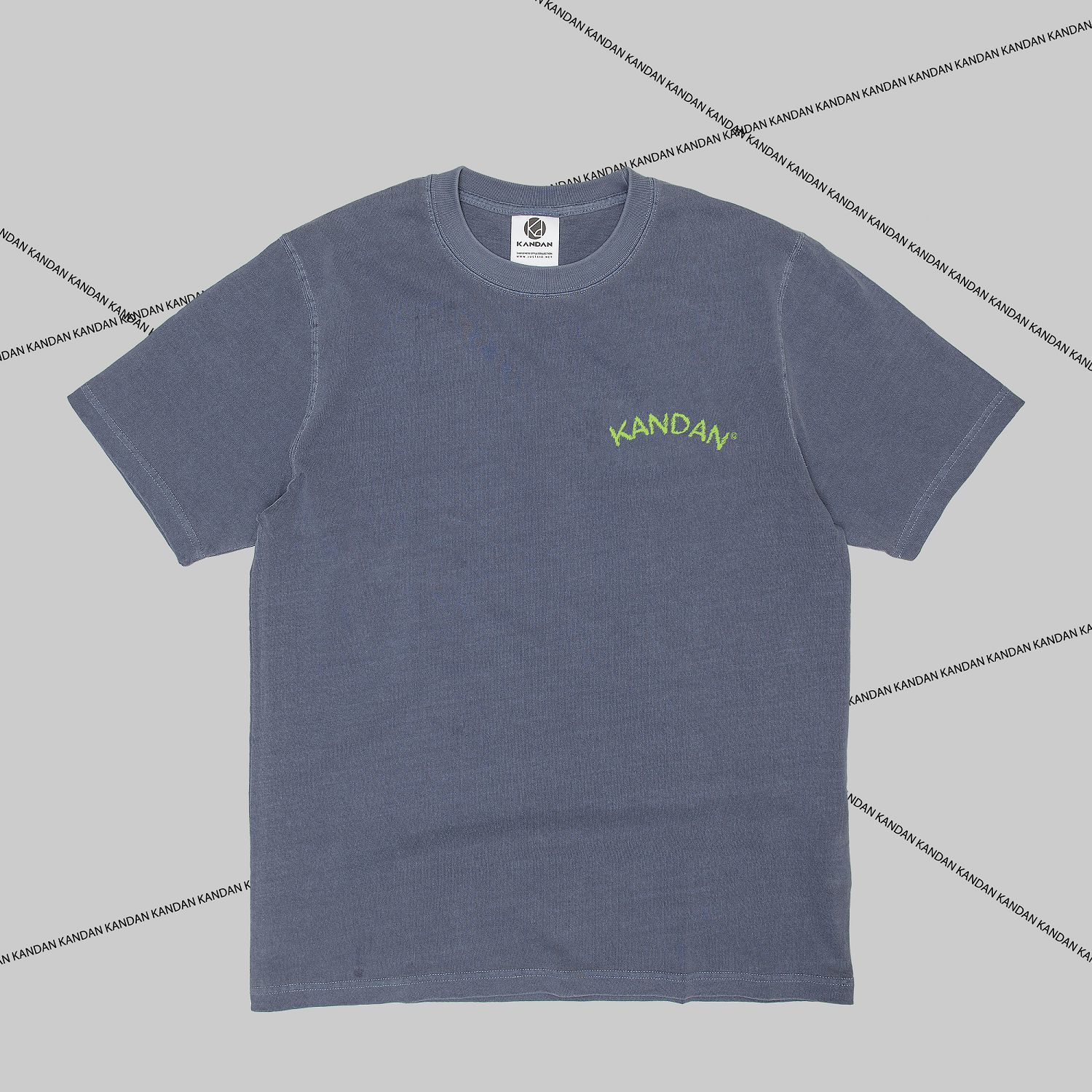 KID ® KANDAN系列 水洗短T 灰藍