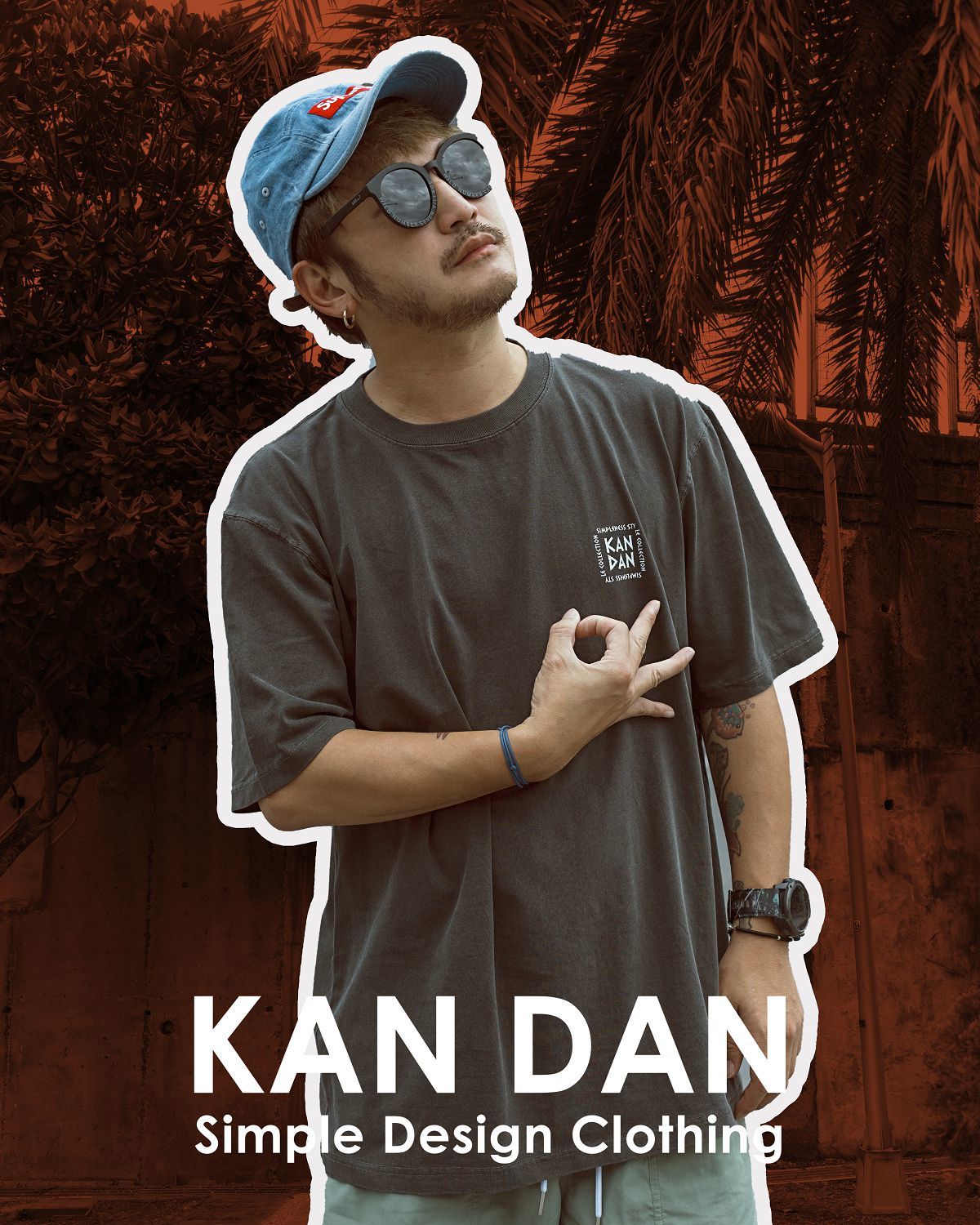 KID ® KANDAN系列 水洗短T 深灰