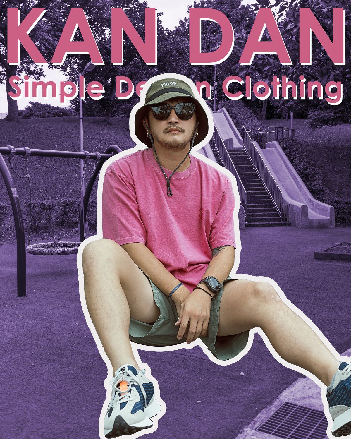 KID ® KANDAN系列 水洗短T 桃紅