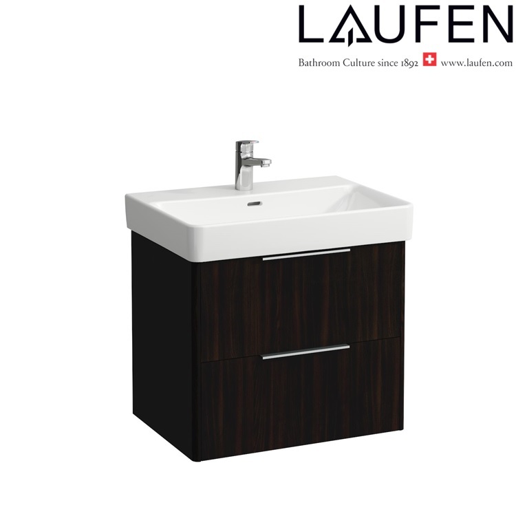 Laufen "Pro S" 8.1096.4.000.104.1 + 8.9988.2.000.000.1 + 4.0229.2.110.263.1 Washbasin with Vanity Unit (Dark Elm)