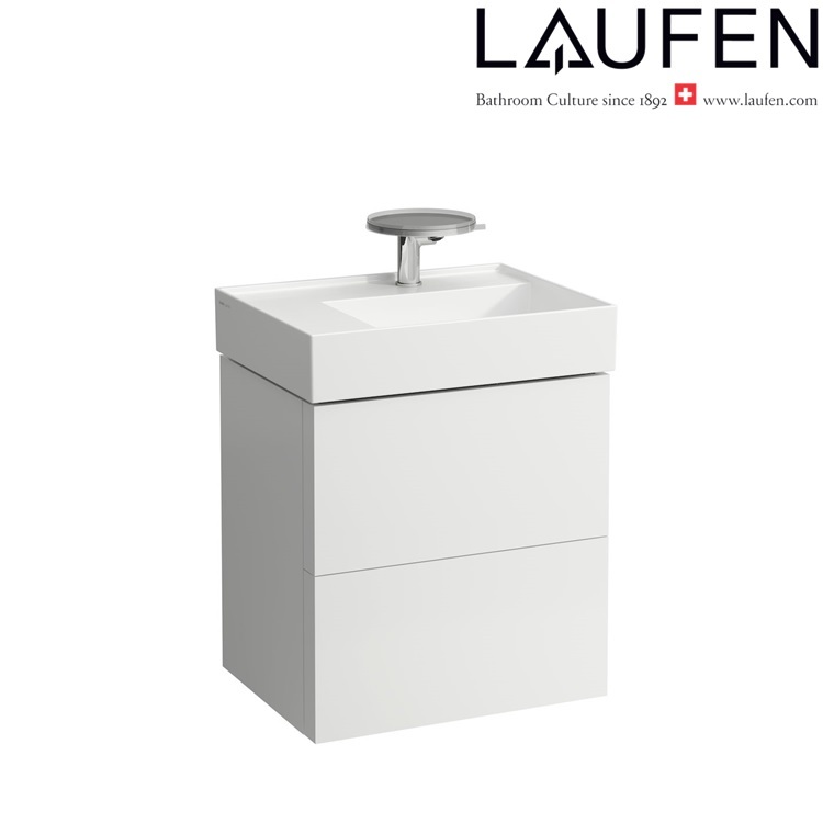 Laufen "Kartell by LAUFEN" 8.1033.5.000.111.1 + 8.9988.2.000.000.1 + 4.0756.8.033.640.1 Washbasin *SaphirKeramik* with Vanity Unit