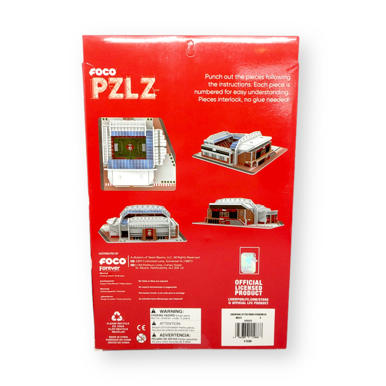 利物浦迷你晏菲路球場3D立體拼圖